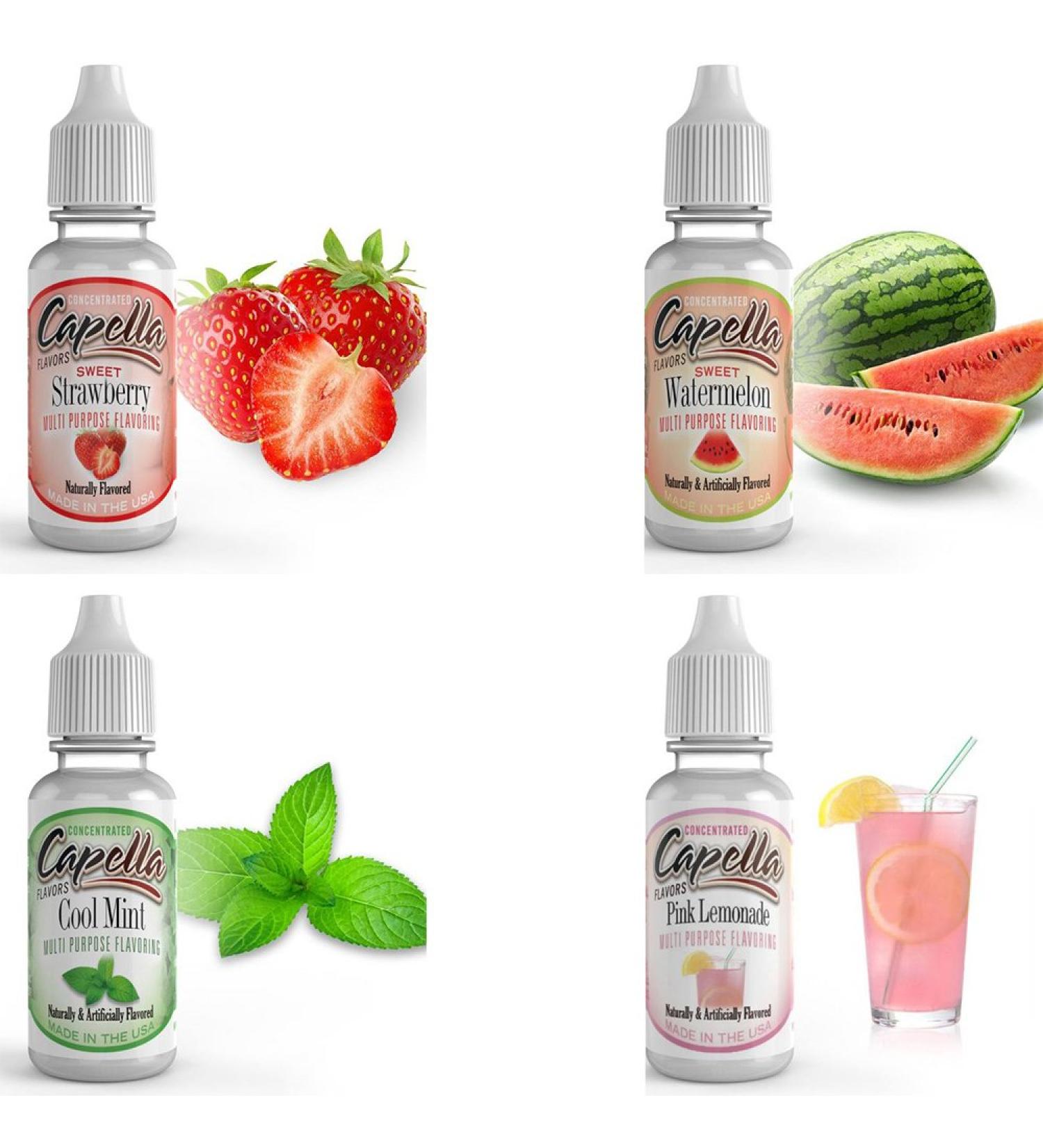 Capella Mini Colored Bottles 0.43 fl oz (4 Pack) - Vibrant Flavoring Set - Buy Online on SooperMarket.com