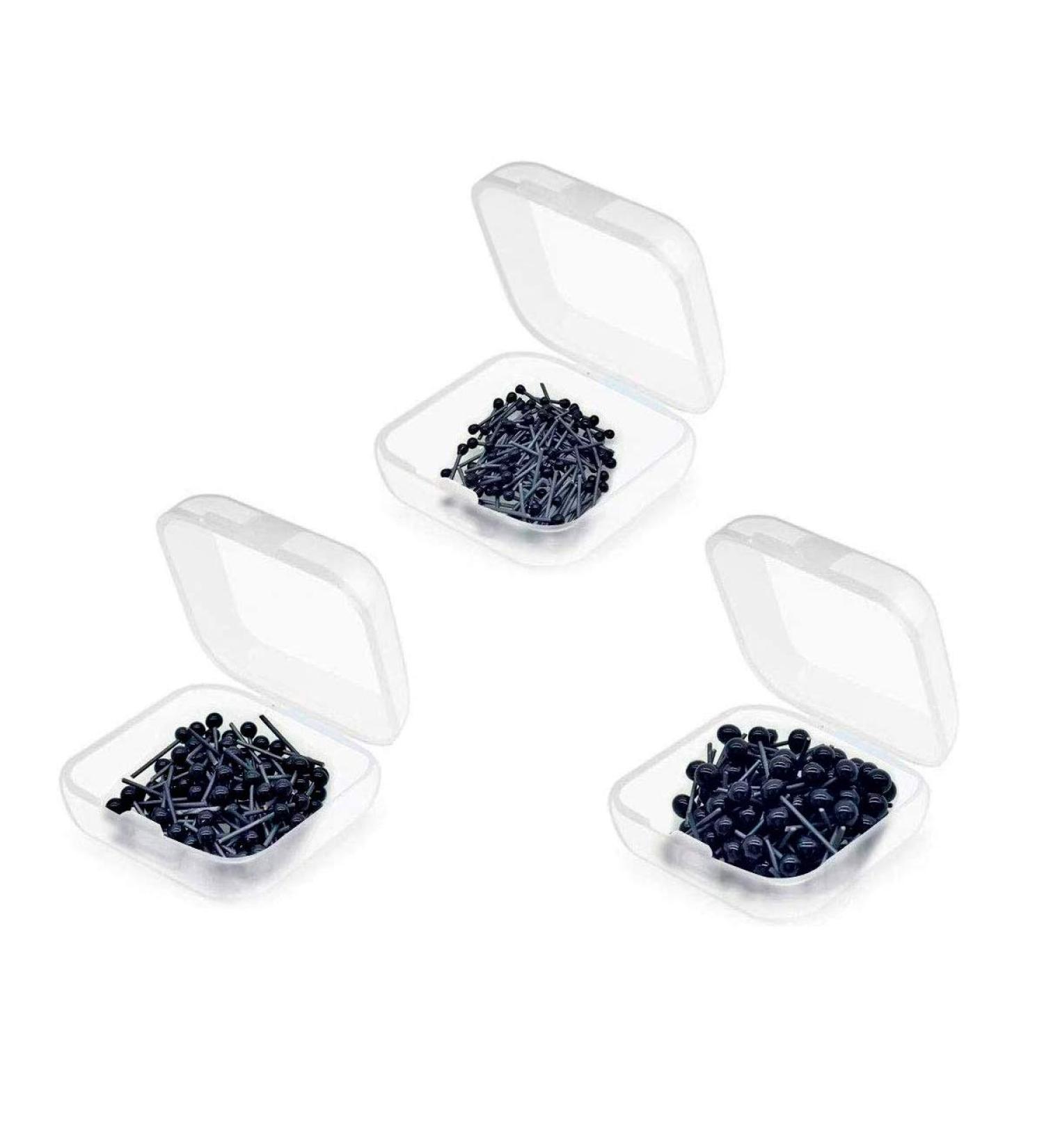 YsesoAi 300-Piece Mini Black Glass Eyes Kit for Needle Felting Bears Dolls Decoys Sewing - 2/3/4mm Assortment (100Pcs Per Size) - Buy Online on SooperMarket.com