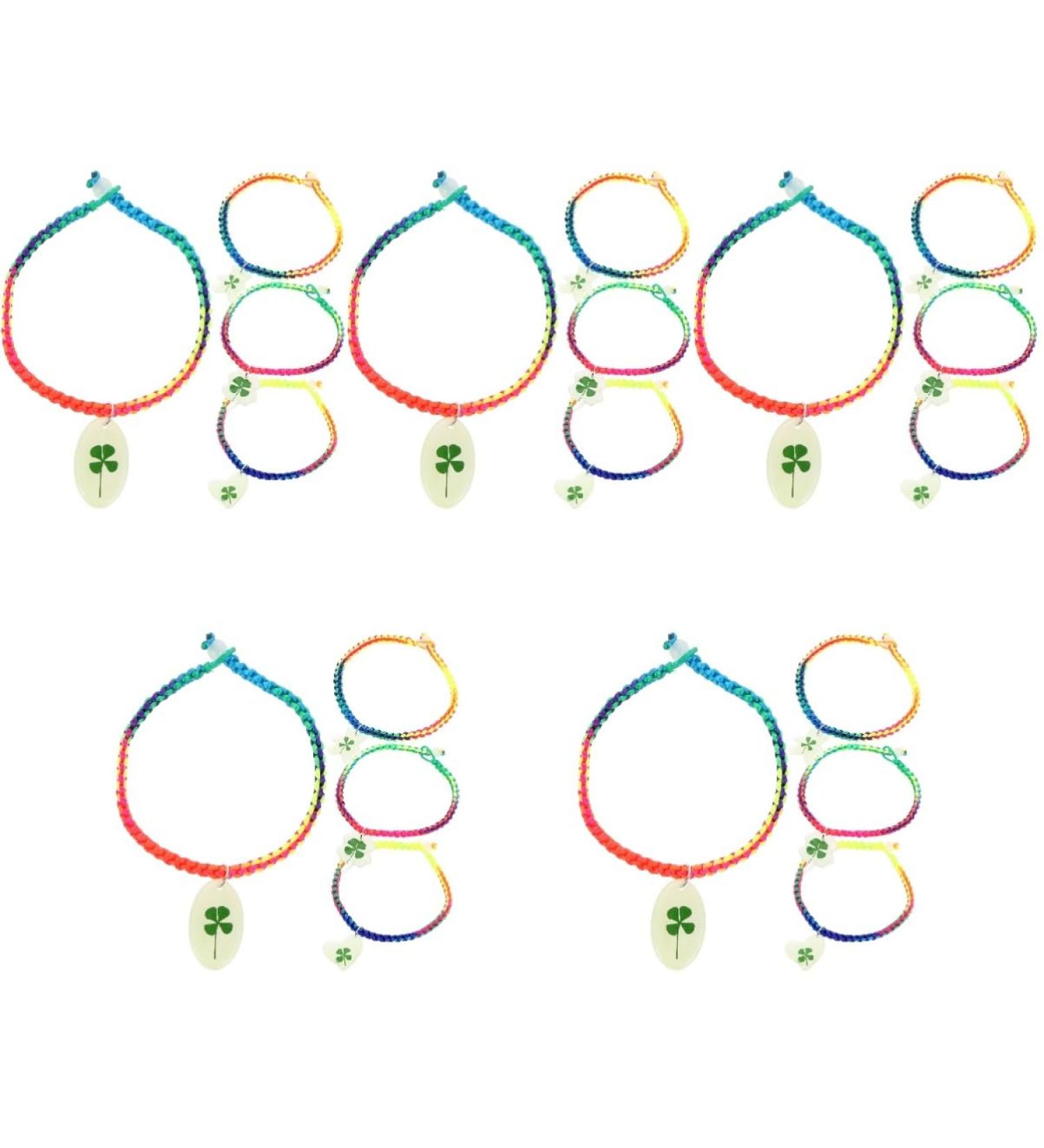 ABOOFAN 20 Pcs Bracelet Patrick Day Bracelet Fortune Wrist Chain Four Leaf Charm Bracelet Shamrock Bracelet Womens Gifts Dainty Bracelet Chain for Girl Miss Jewelry Spring Resin - Buy Online on SooperMarket.com