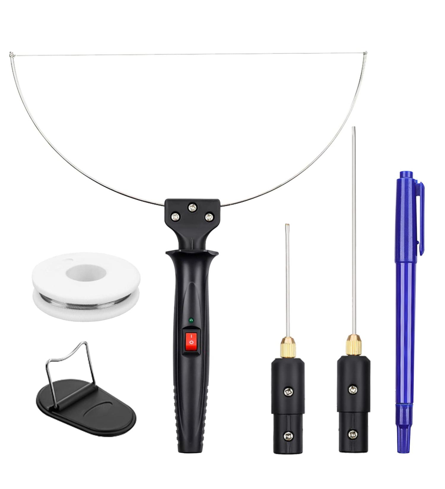 3-IN-1 Hot Wire Foam Cutter 8Pcs Electric Styrofoam Cutting Tools Kit 18W Polystyrene Cutter Styrofoam Cutting Pen with Adaptor for Foam Carving& Cutting DIY Crafts Best Halloween Christmas Gifts Z15 - Buy Online on SooperMarket.com