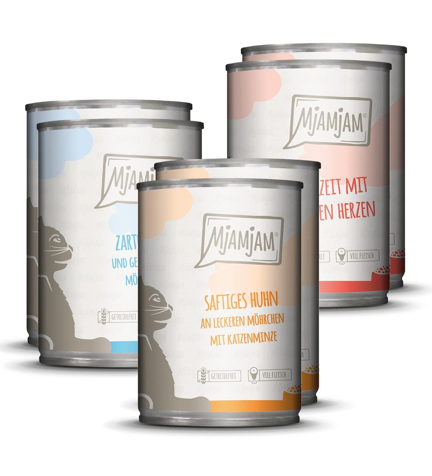 Mjamjam Premium Grain-Free Wet Cat Food - Trial 6-Pack (6 x 400g) - Extra Meat Mix - Buy Online on SooperMarket.com
