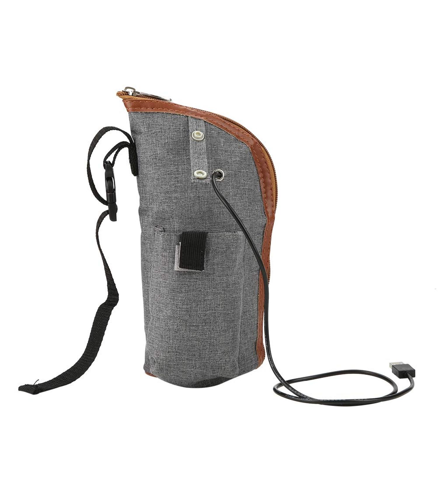 Portable USB Baby Bottle Warmer - Travel Milk Heater Bag with Insulation Thermostat - Buy Online on SooperMarket.com