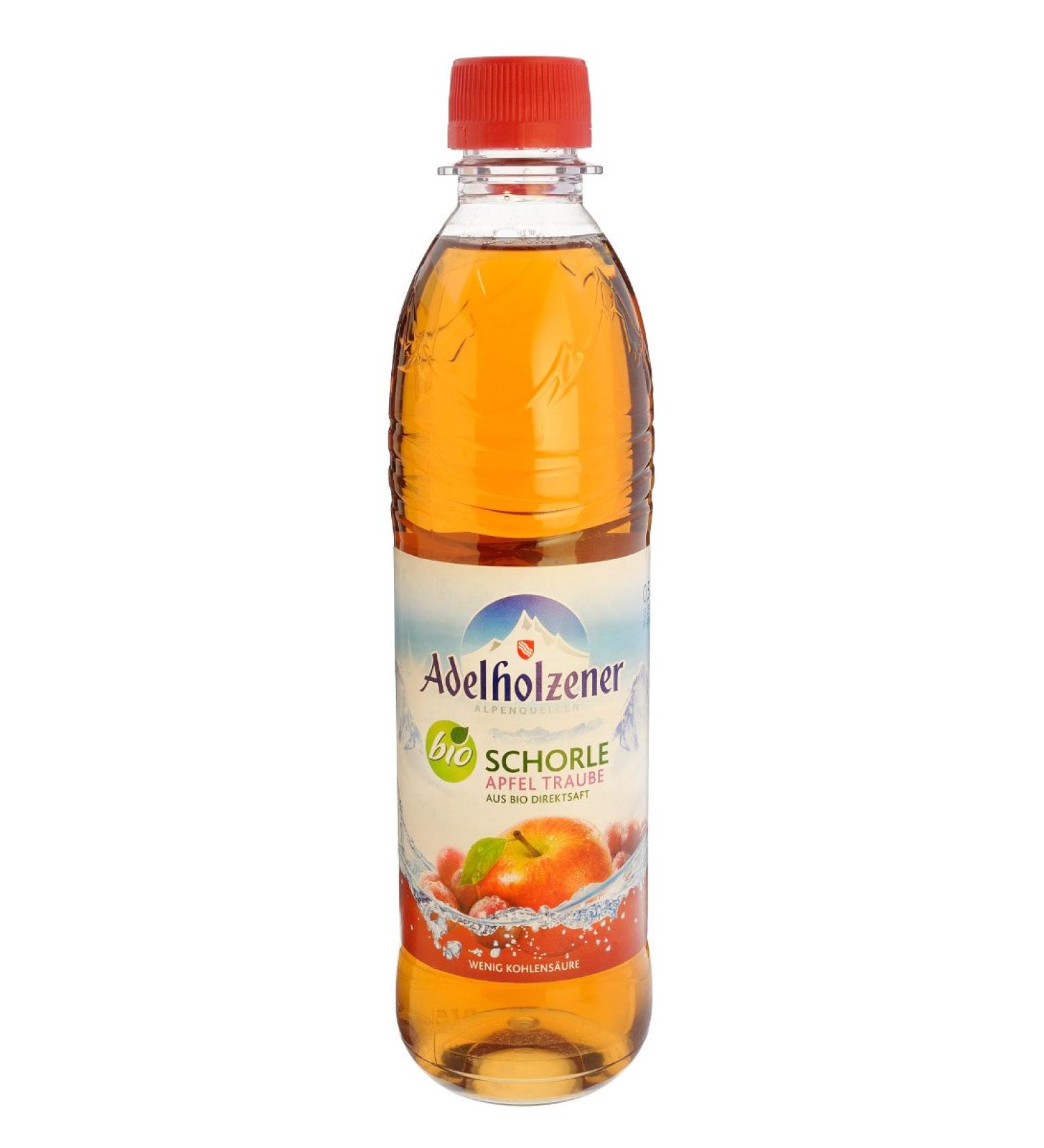 REFILLABLE Adelholzener Alpenquellen Apple-Grape-Schorle (500 ml) - Organic Fruit Mixtures 1 x 0.50 l