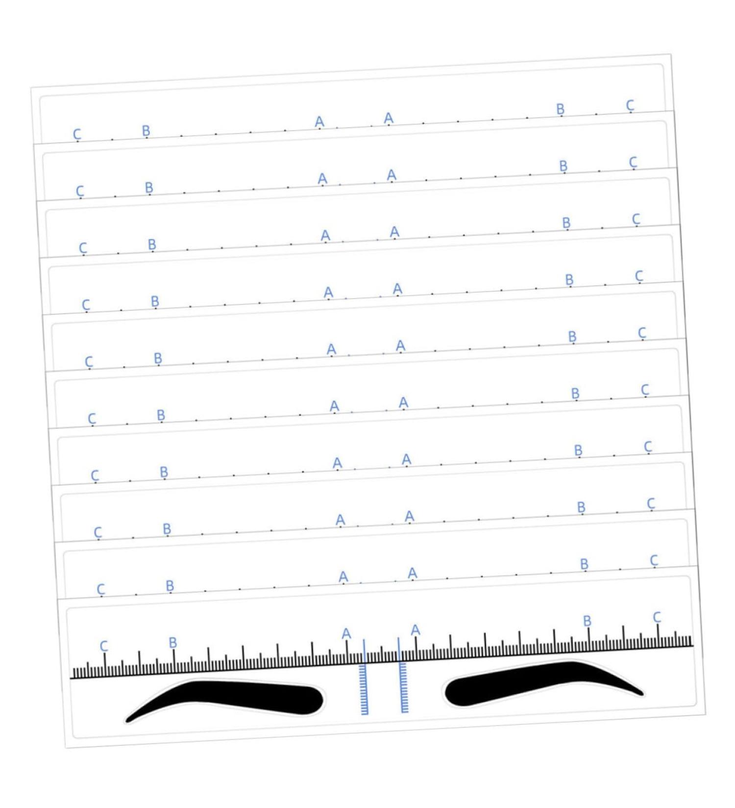 Housoutil 50pcs Eyebrow Positioning Ruler Stickers Eyebrow Template Eyebrow Positioning Tool Disposable Suite - Buy Online on SooperMarket.com