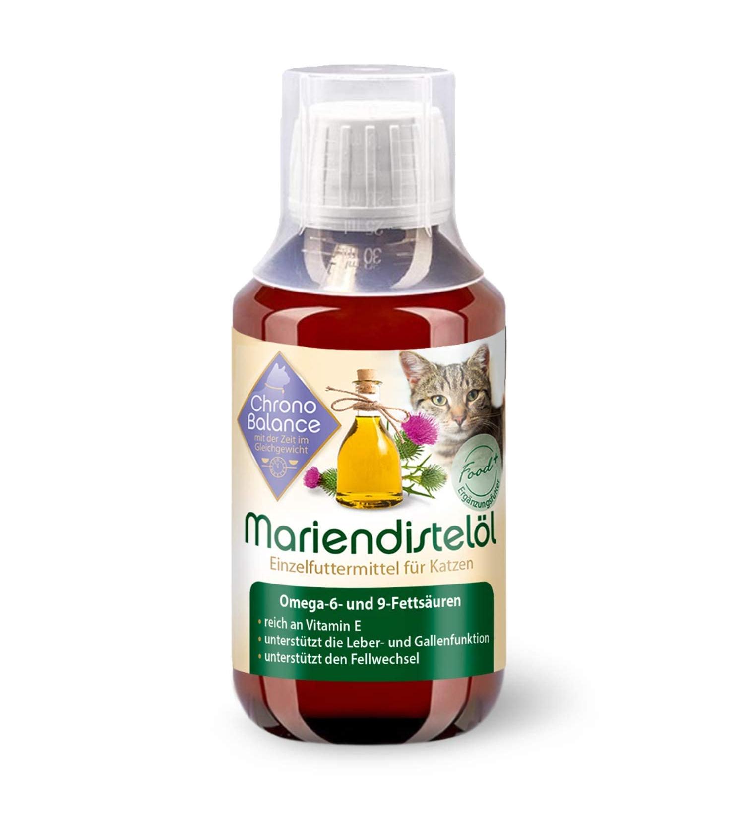 Chronobalance Milk Thistle Oil for Cats Natural Nutritional Supplement for Fur Health Rich in Vitamin E Omega-6 & Omega-9 (100ml) - Buy Online on SooperMarket.com