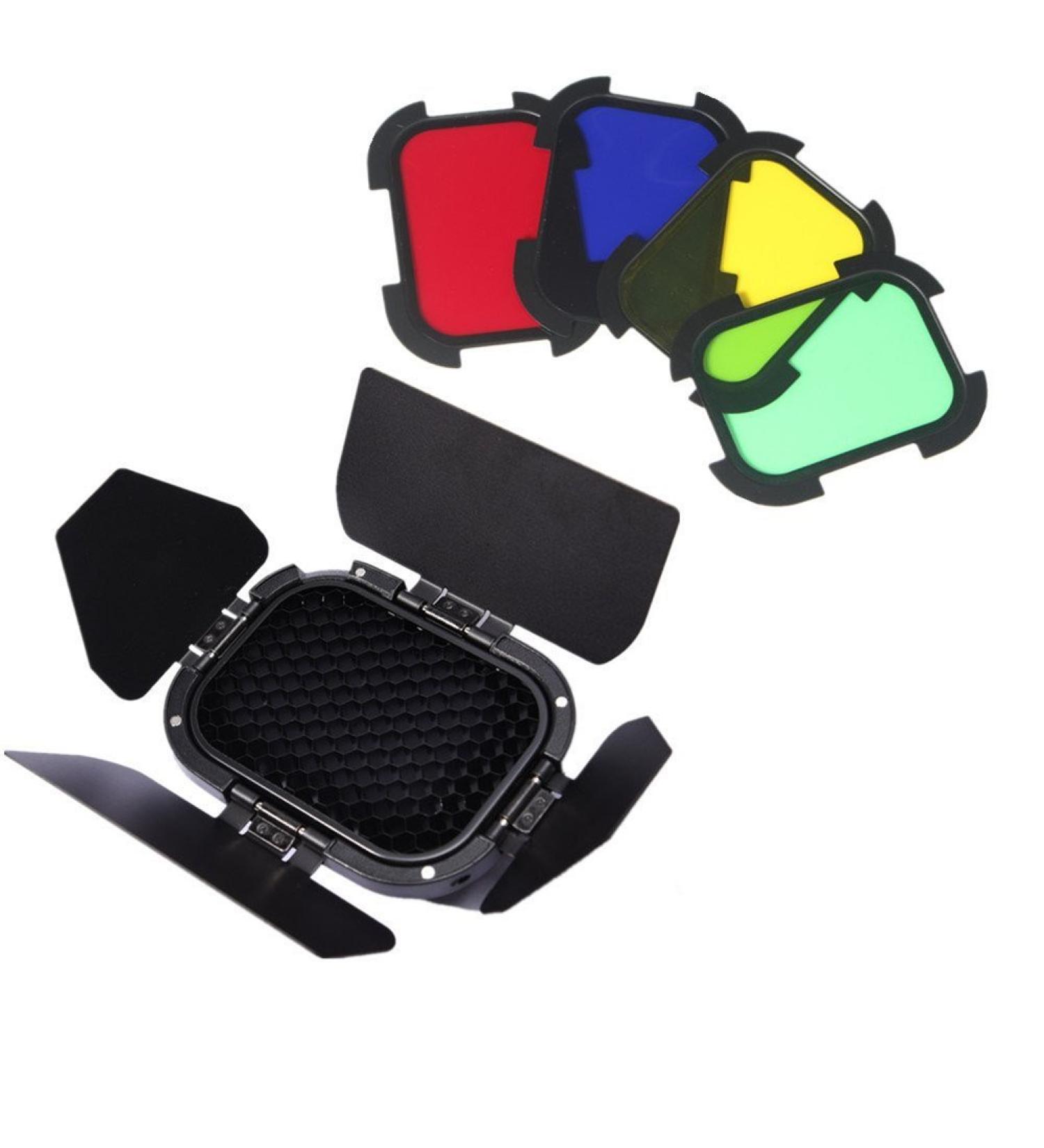Godox BD-07 Barn Door with Honeycomb Grid & Color Filters for AD200 & AD200Pro - Buy Online on SooperMarket.com