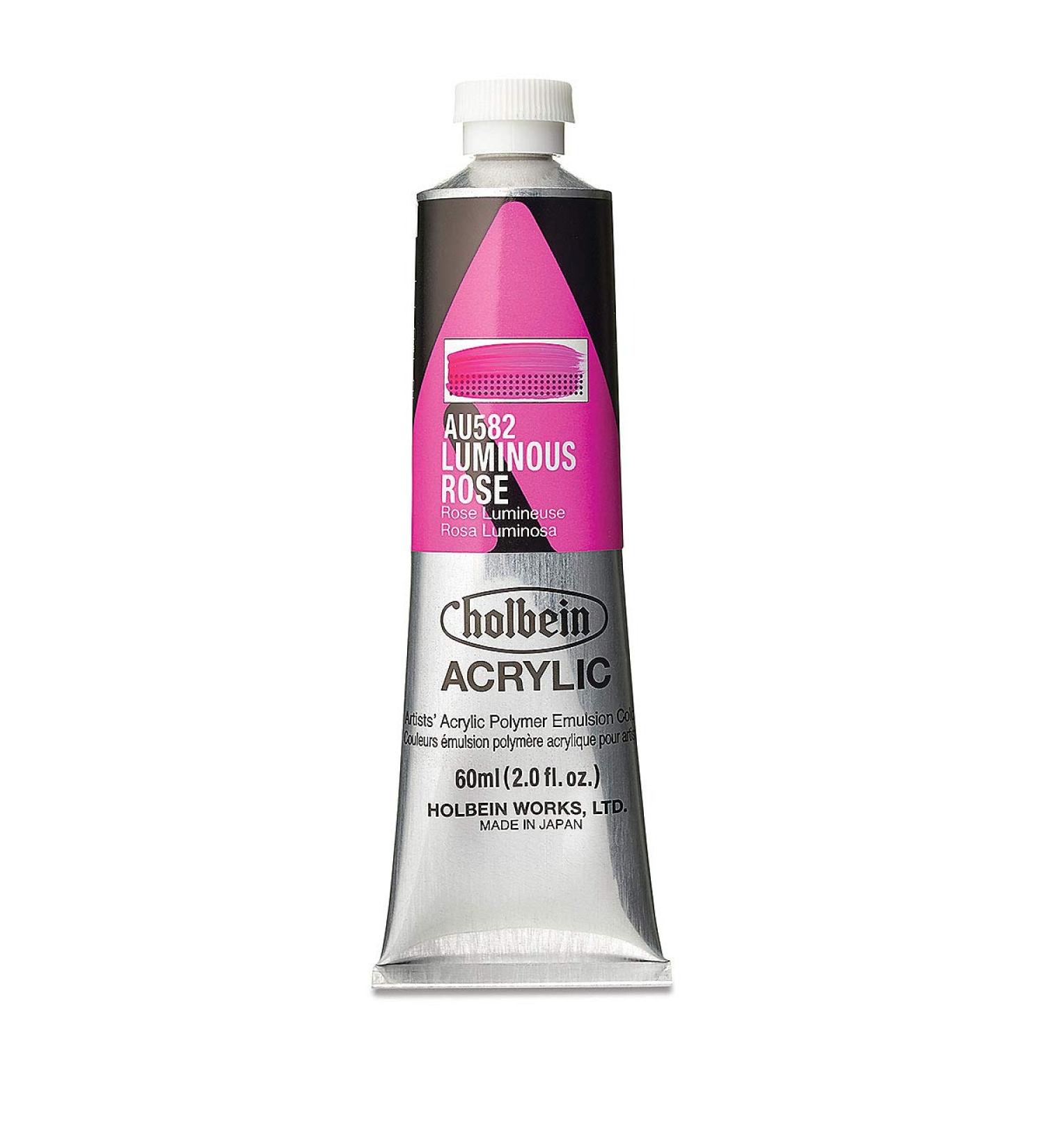 Holbein - Artist Heavy Body Acrylic - 60ml Tube - Luminous Rose