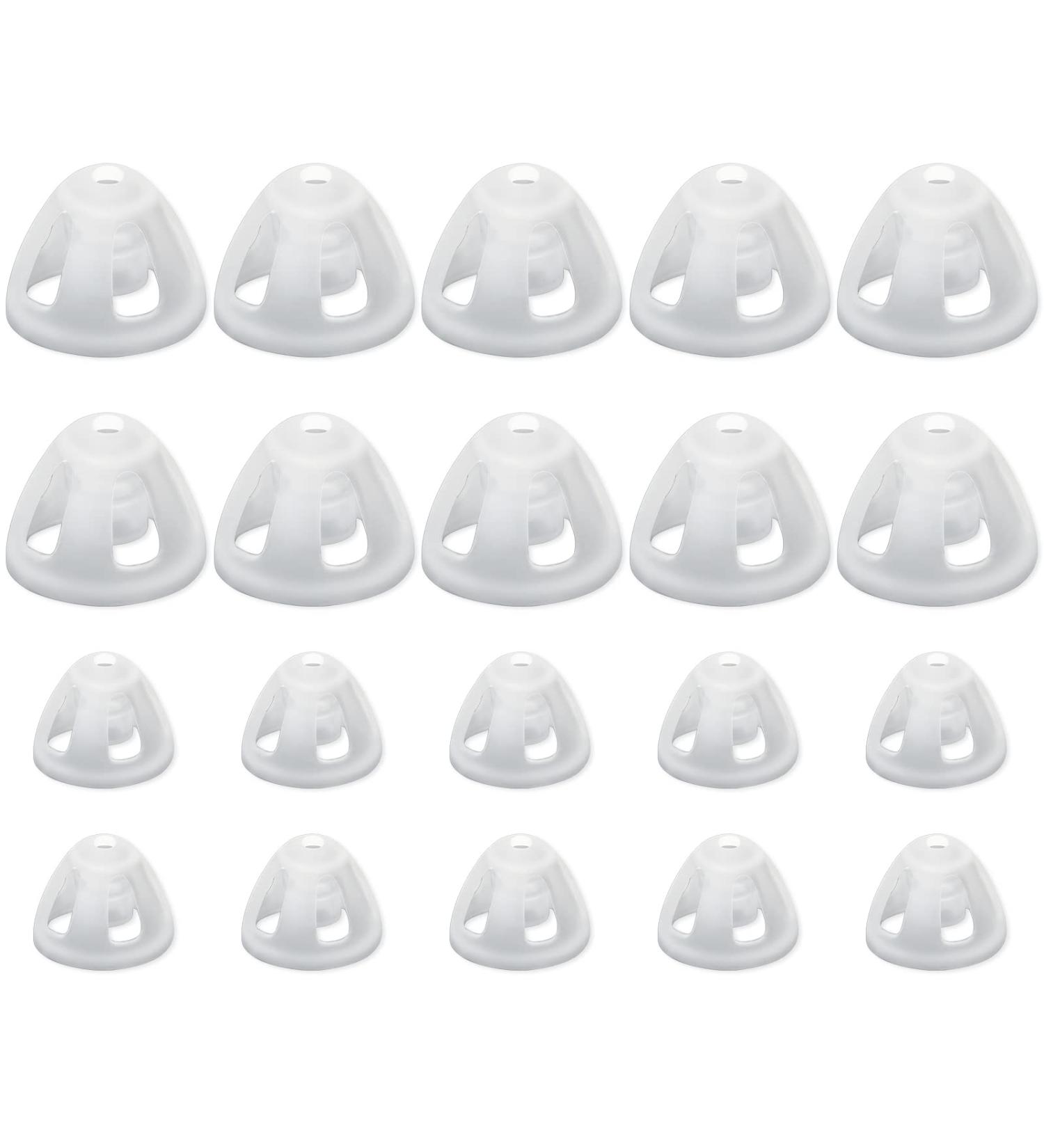 20 Pack Clear Hearing Aid Ear Domes - 10mm/8.5mm Invisible Silicone Tips for Hearing Aids - Buy Online on SooperMarket.com