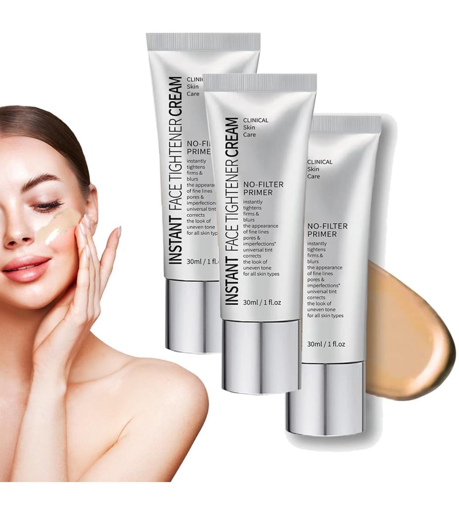 Face Tightener No-Filter Primer New Instant Face Tightener No-Filter Primer Skin Tightener Primer Face Makeup instant face tightener cream for Face Before Makeup (3pcs) - Buy Online on SooperMarket.com