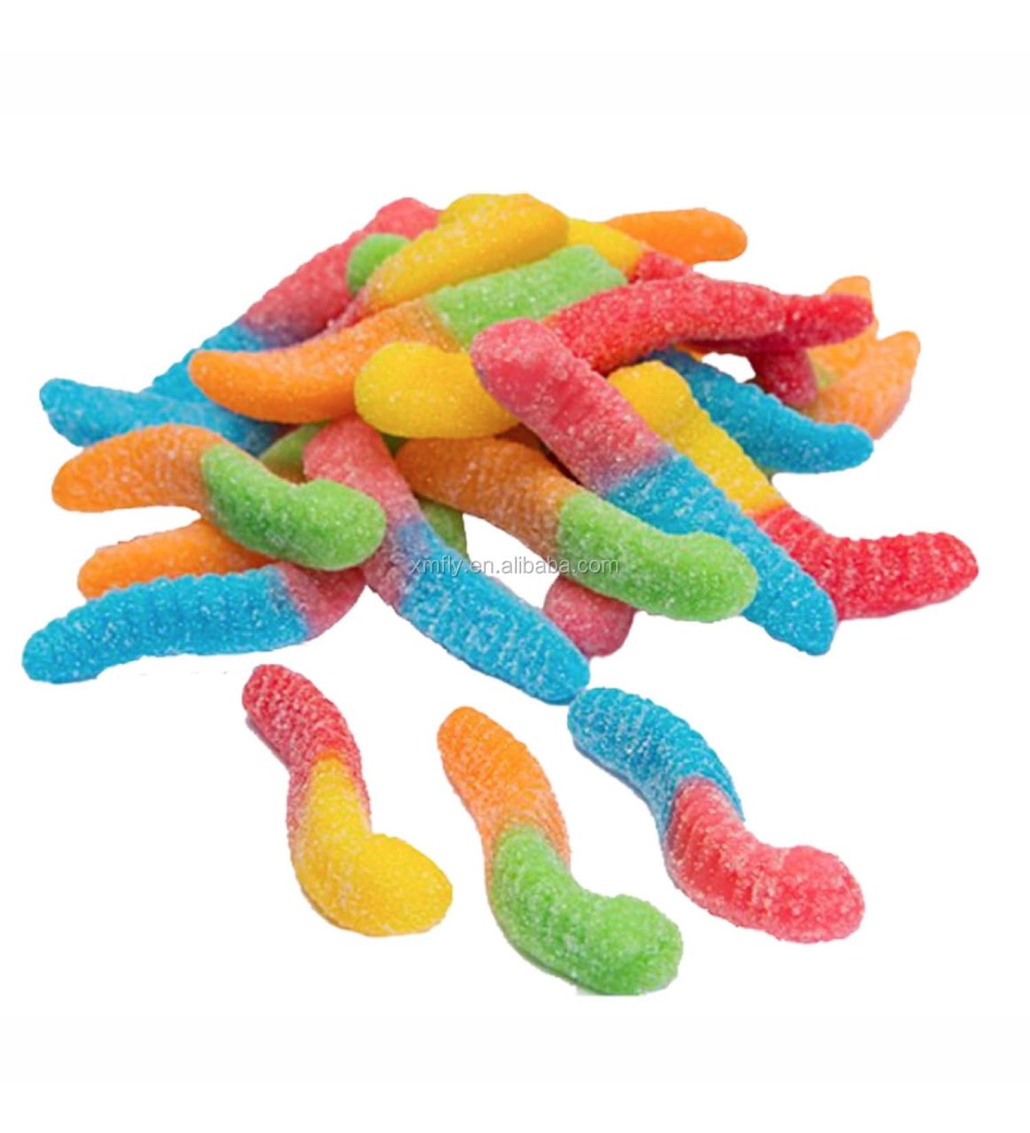 Yummy Gummy Sour Jelly Worms - 1KG Bag - Sour Neon Worms - Worm sweets - Buy Online on SooperMarket.com
