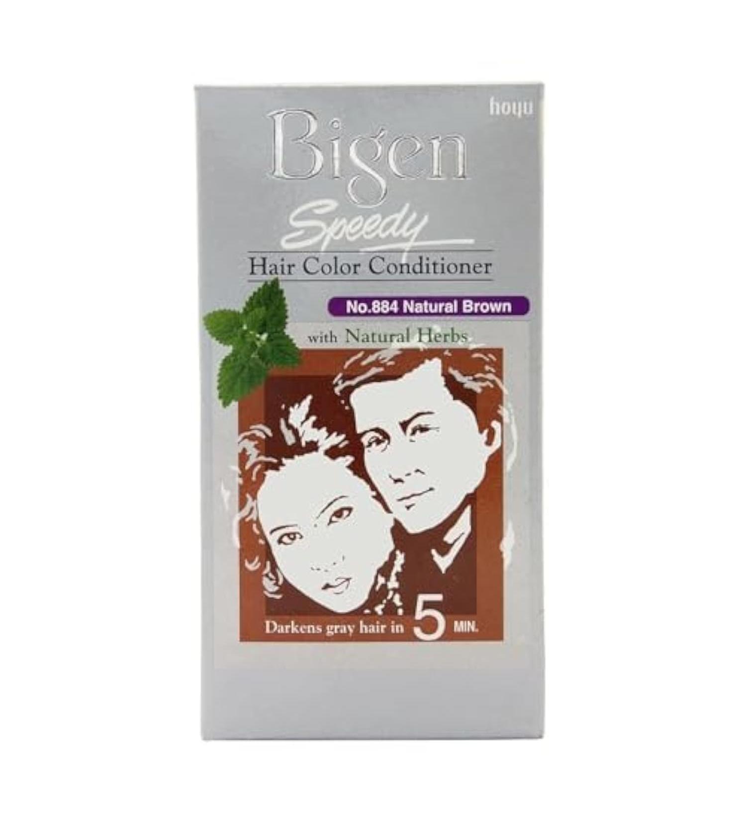 Bigen Speedy Hair Color Natural Brown 884 - Quick Easy & Long-Lasting Hair Dye for International Shipping - Buy Online on SooperMarket.com