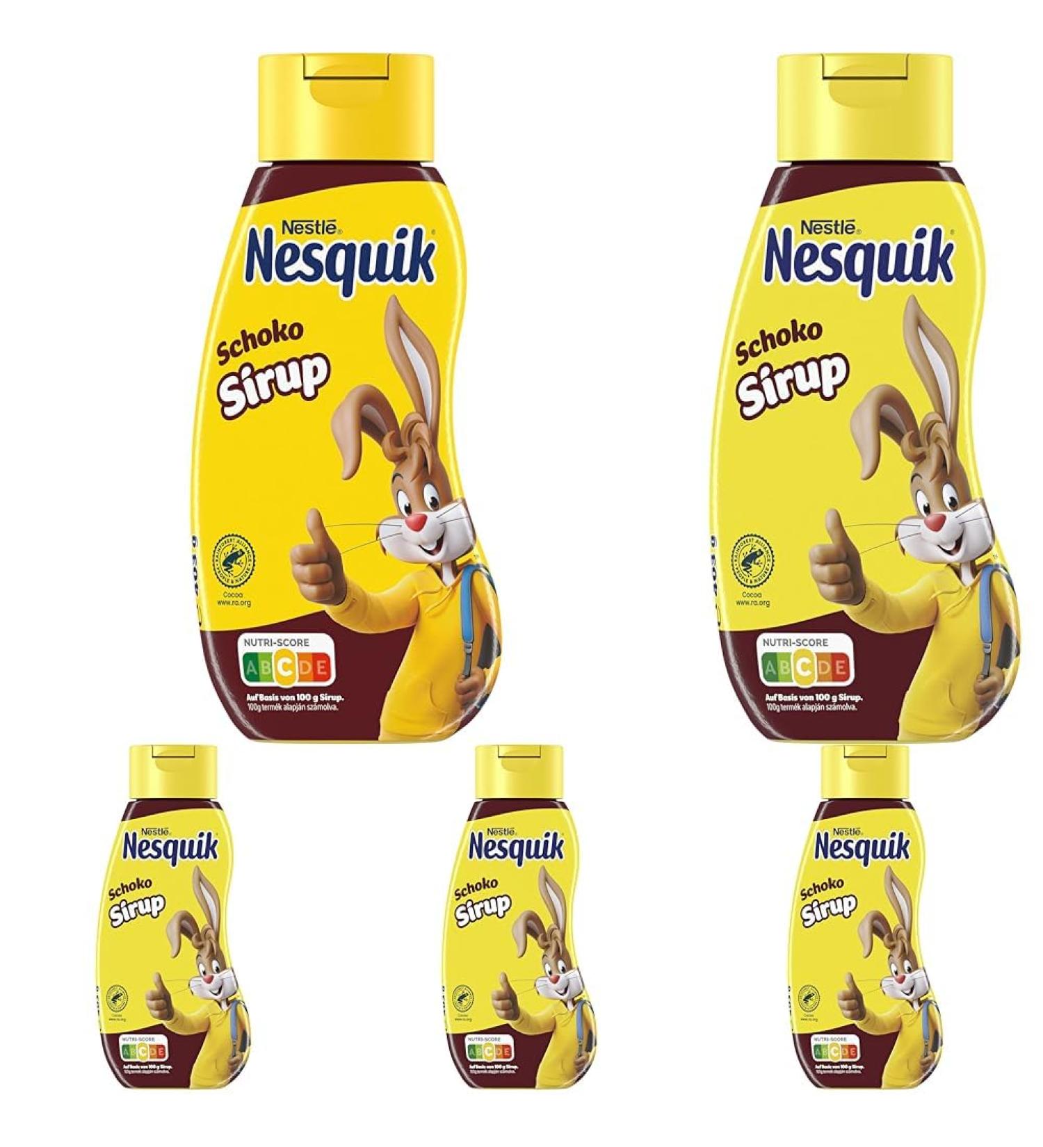 Nesquik Schoko Sirup - 5-Pack (300ml) | Perfect Topping for Drinks & Desserts | Delicious Drinking Chocolate - Buy Online on SooperMarket.com