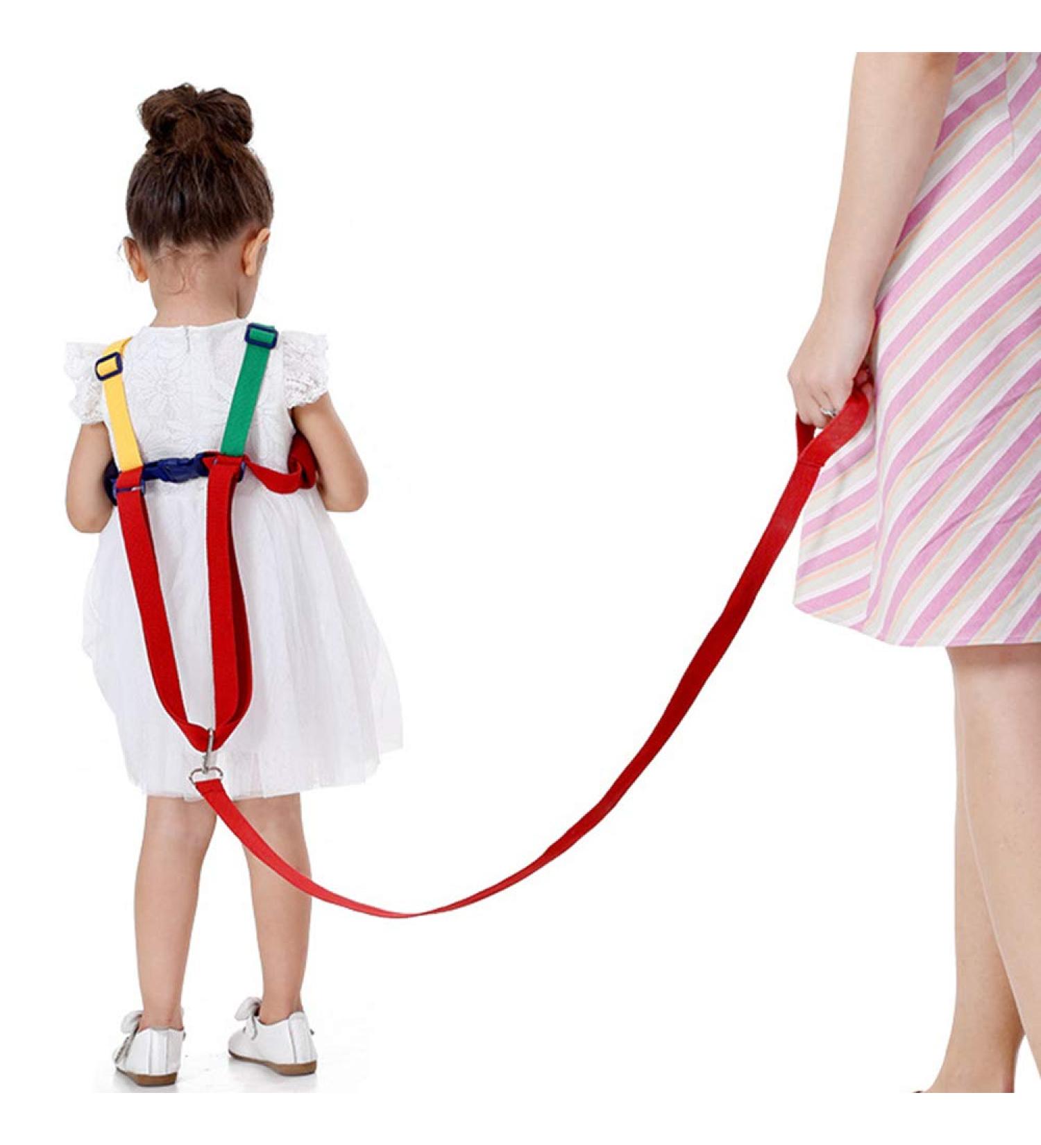 SUNTA Toddler Safety Harness & Leash | Anti Lost Wrist Link | Walk Learning Helper - Yellow & Green - Buy Online on SooperMarket.com