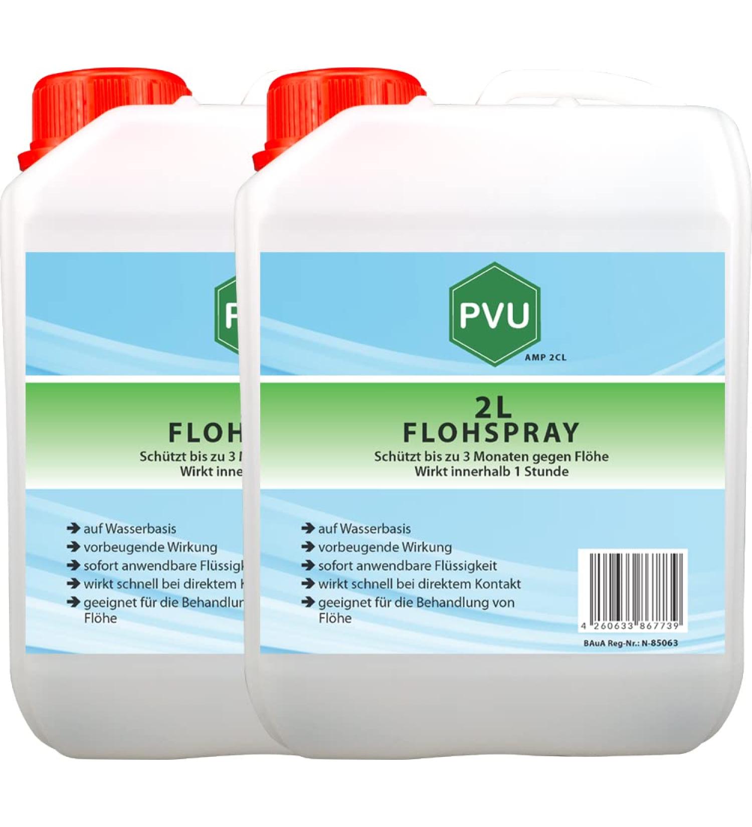 Pvu Flea Spray 2x2L - Long-Lasting Water-Based Solution for Indoor & Outdoor Flea Control - Shop Now! - Buy Online on SooperMarket.com