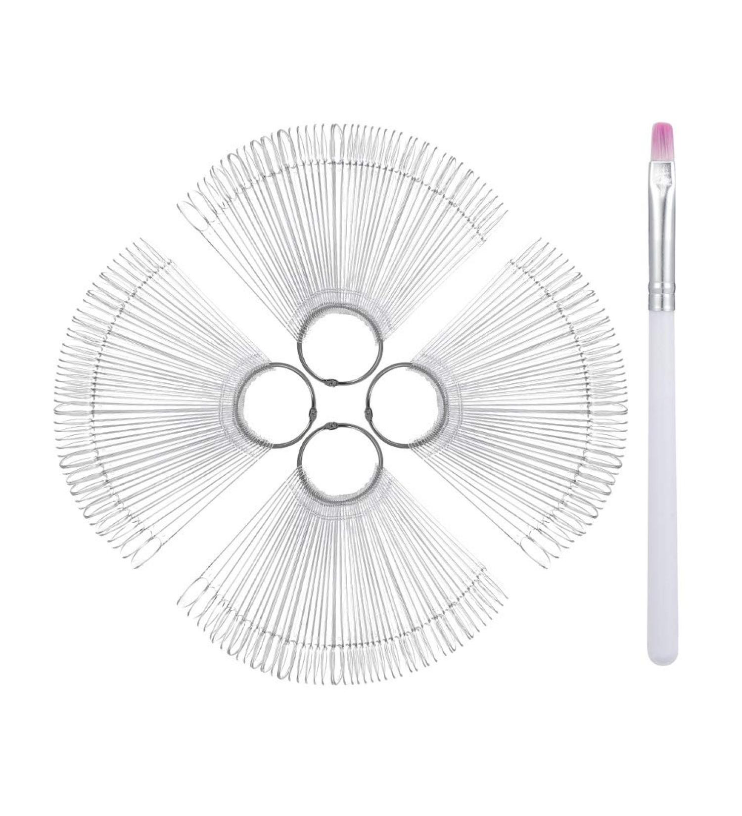200pcs Clear Nail Swatches Sticks with Practice Finger Clipper and Nail Art Brush - Buy Online on SooperMarket.com