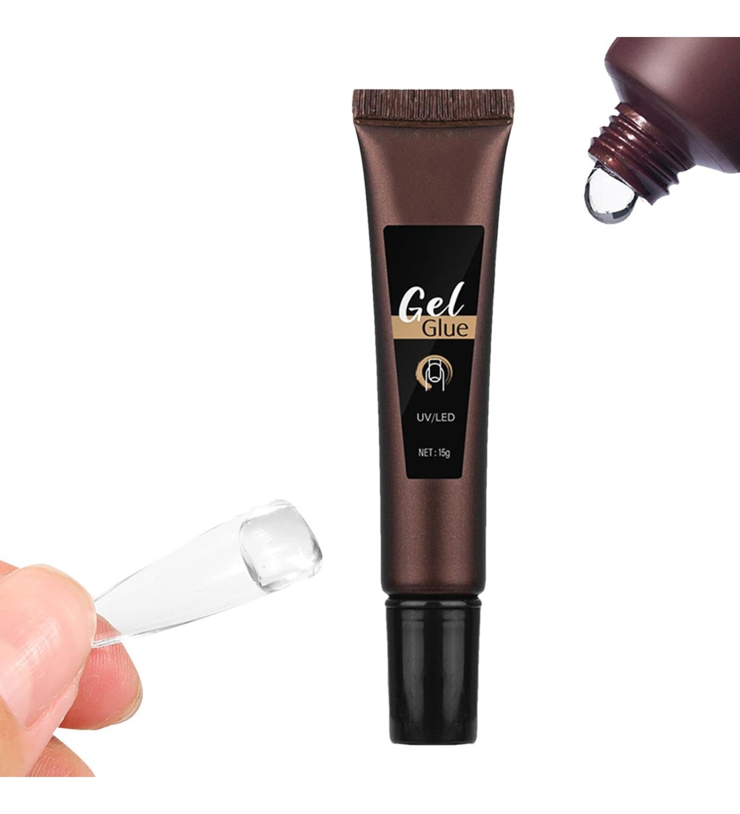 Gel Nail Tip Glue Gel Glue Nail Glue Base Gel Strong Glue Long-Lasting Soft Gel Glue Nail Tips Gel Extension Glue Gel Glue for Rhinestone Nails round mouth - Buy Online on SooperMarket.com