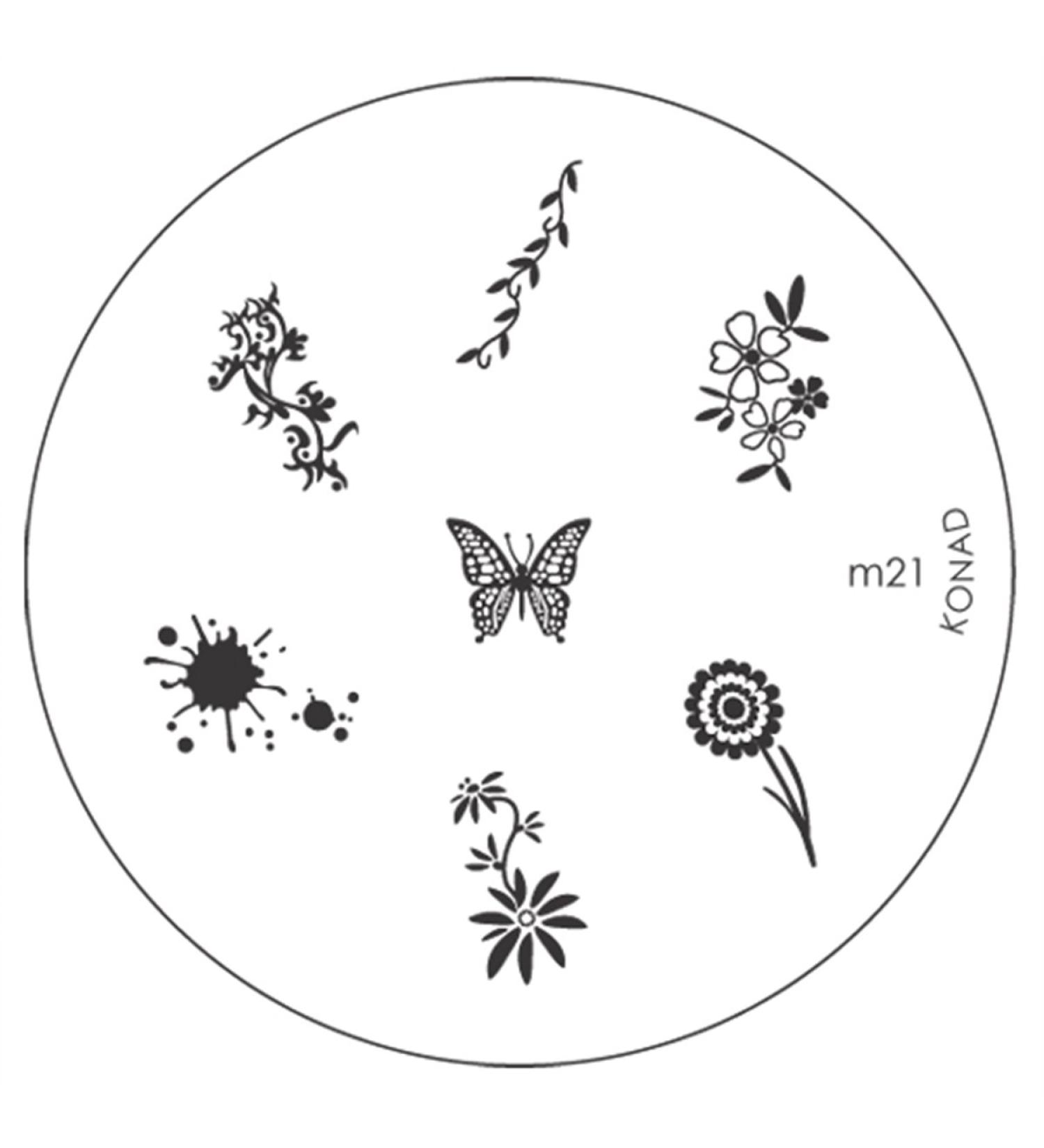 Konad stamping stencil for nail art M21