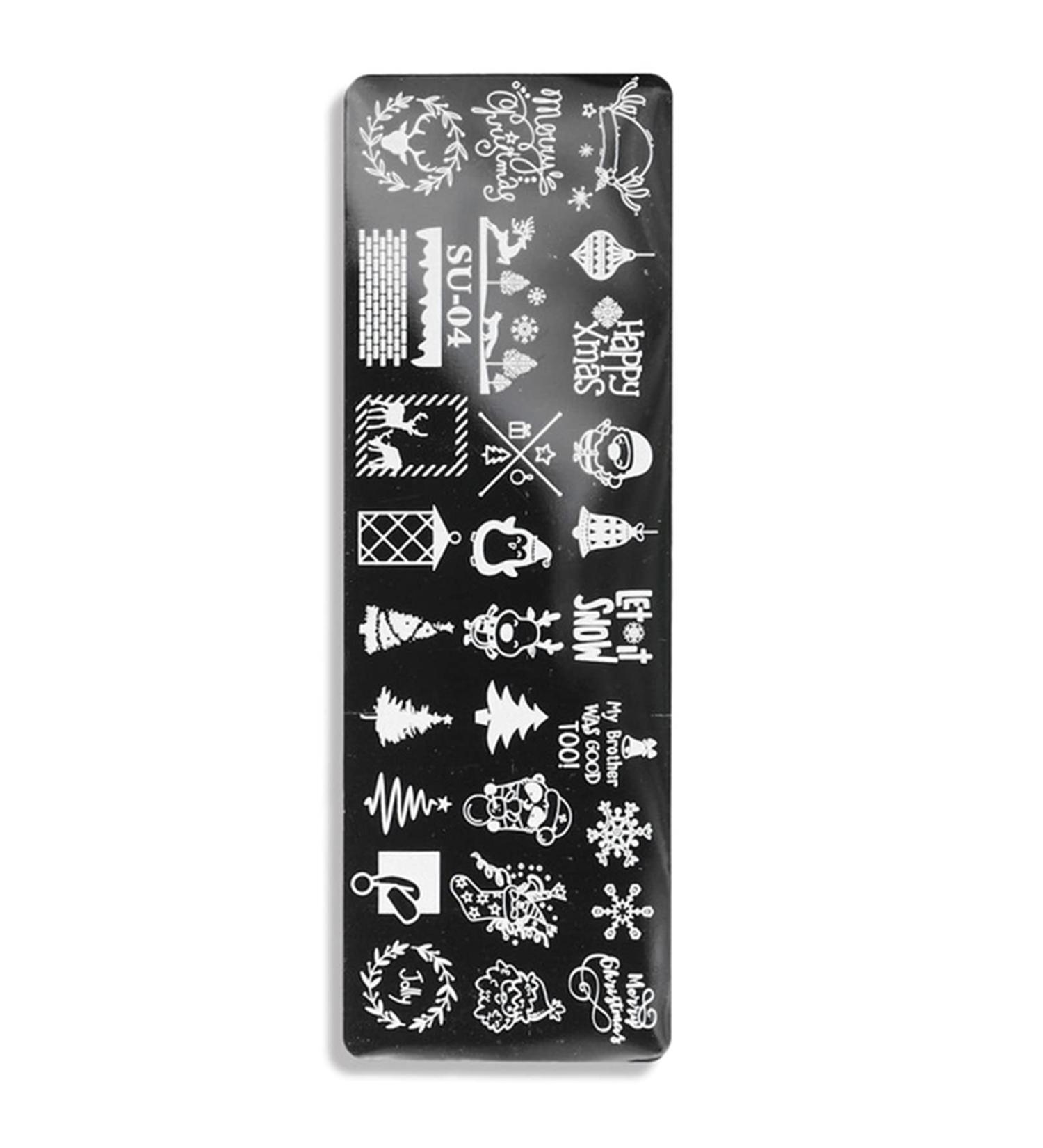 Sanwood Nail Stamps - Premium Stainless Steel Nail Art Templates for Perfect Manicures | Facial Patterns for Girls & Women - Buy Online on SooperMarket.com