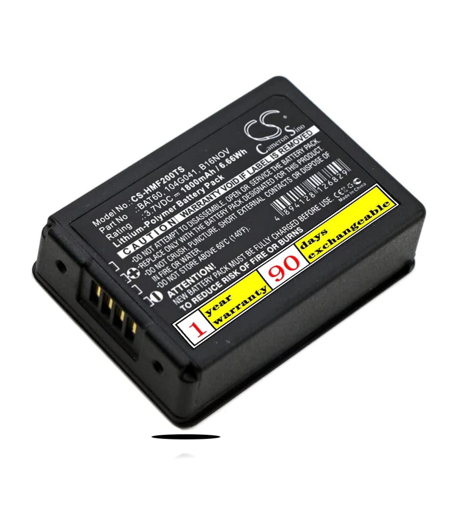 High-performance 3.7V BAT60 Replacement Battery for Clear-Com FreeSpeak II - 1800mAh | International Shipping Available - Buy Online on SooperMarket.com