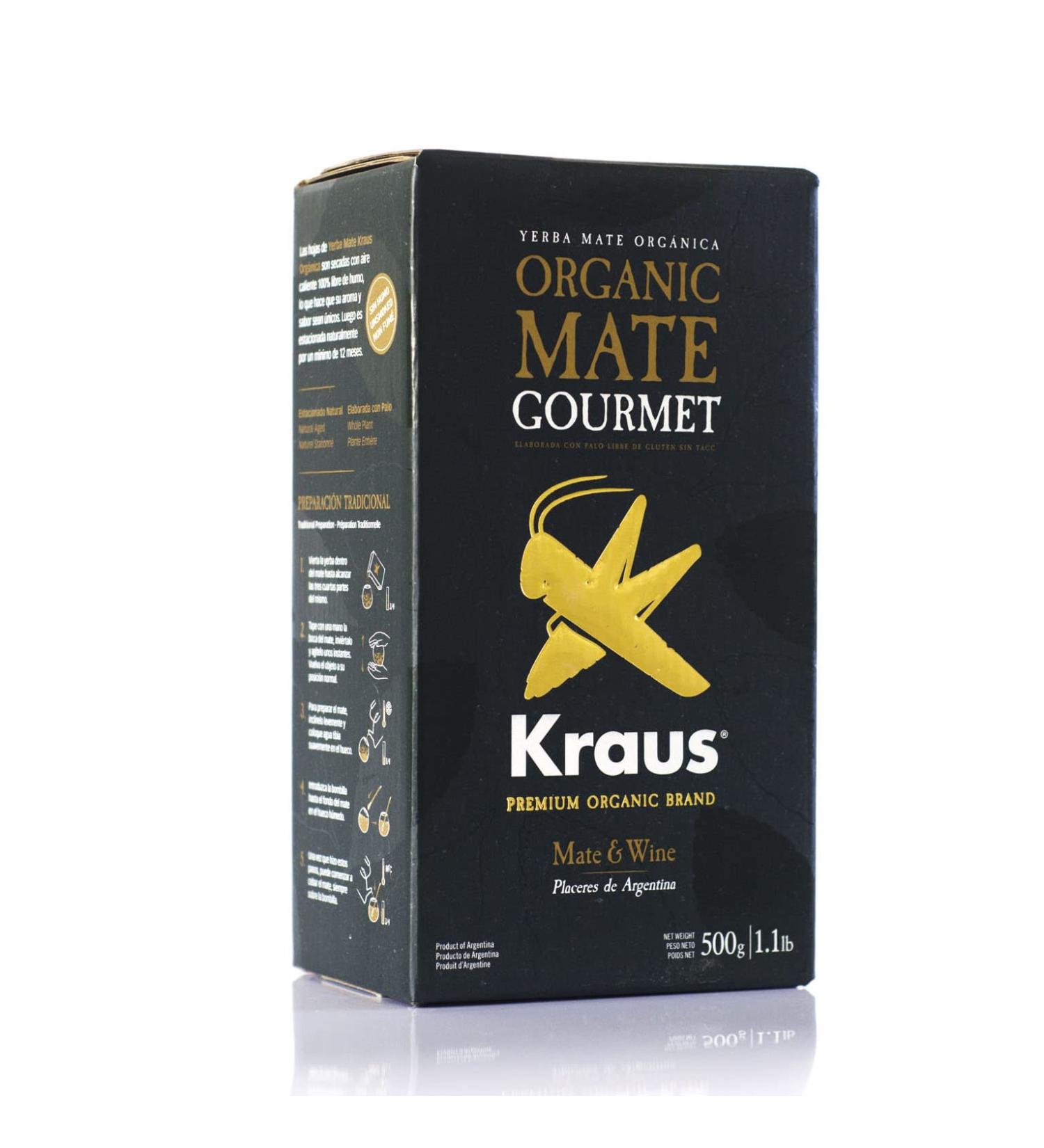 Gourmet Organic Yerba Mate Kraus Bio Mate 500g - Low Dust Content | Premium Quality - Buy Online on SooperMarket.com