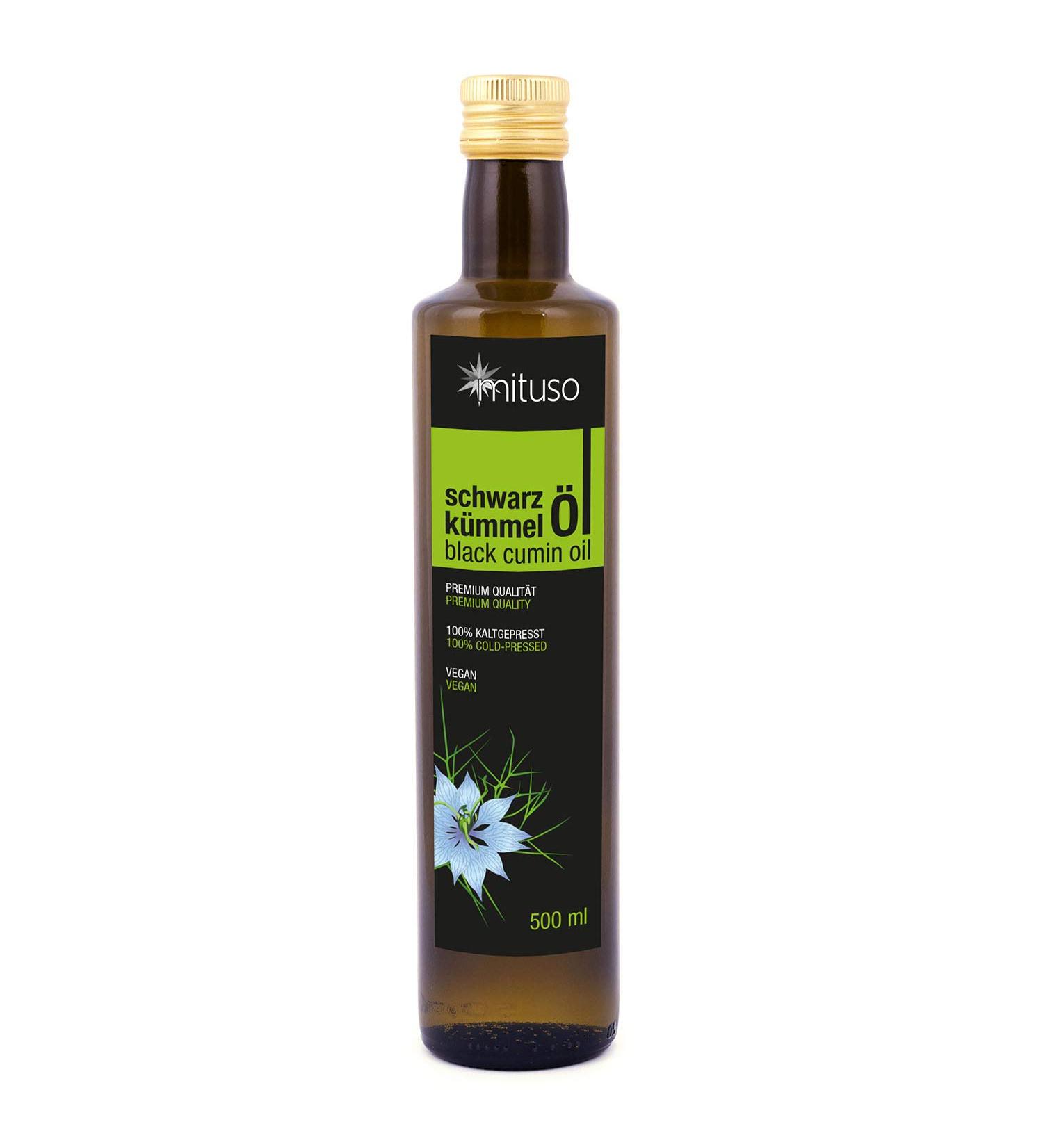 Mituso Organic Black Cumin Oil - Cold-Pressed 500ml (1 Pack) | Premium Single Oil for Health & Wellness - Buy Online on SooperMarket.com