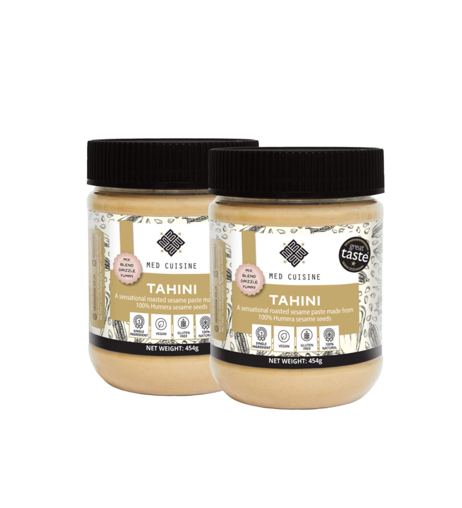 Med Cuisine Tahini (2 Pack) - 100% Roasted Humera Sesame Seeds Paste - Vegan & Gluten-Free - 2LB Total - Buy Online on SooperMarket.com