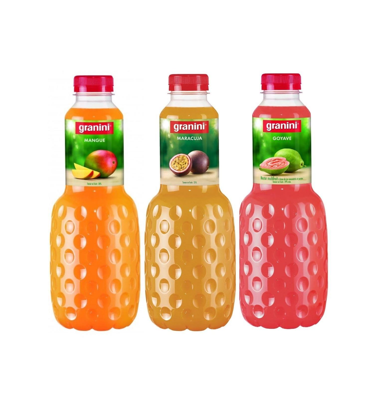 Granini Set: Mango - Passion Fruit - Nectar Guava - 3x1L