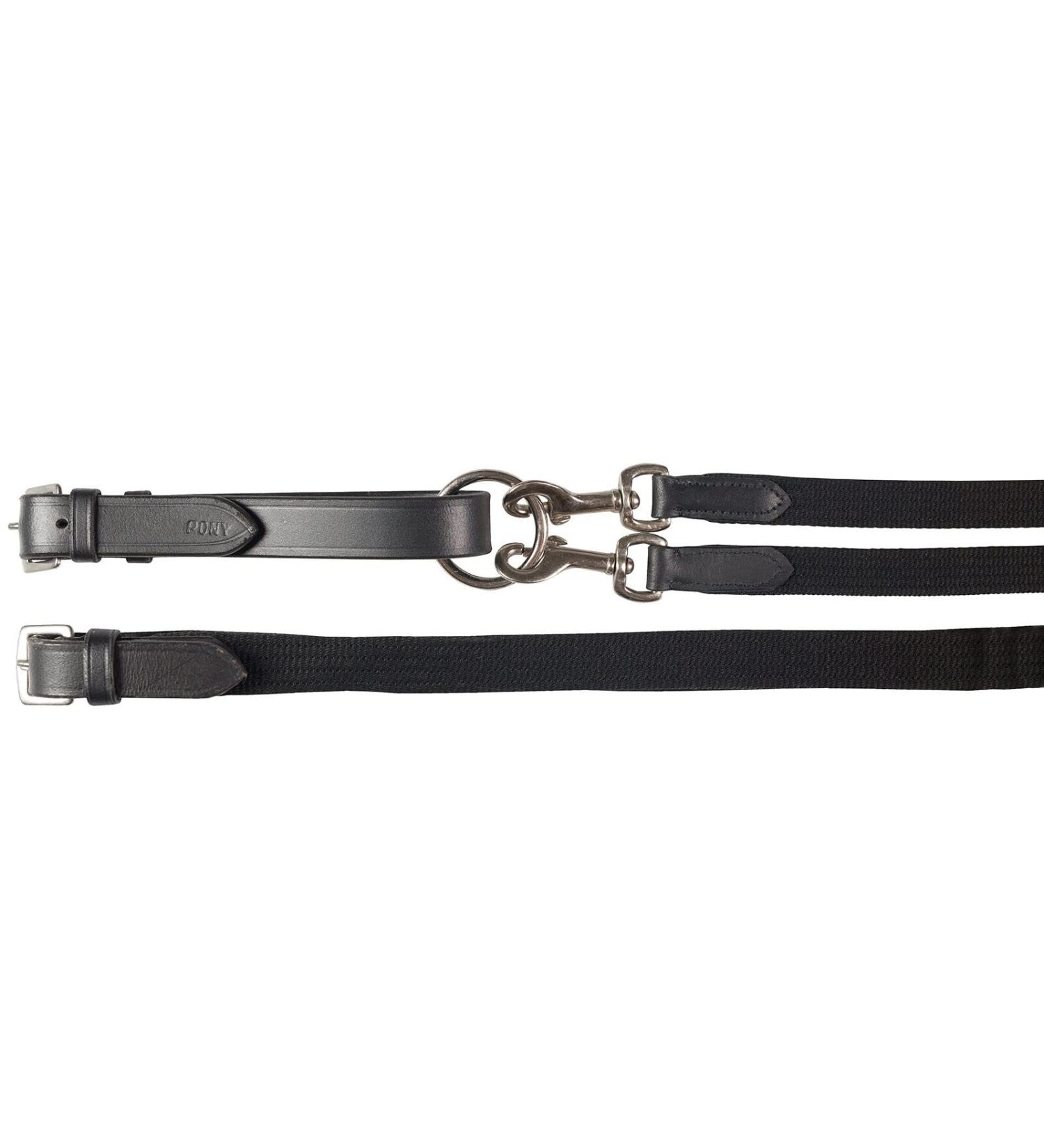 Horze Webbed Draw Reins Black F