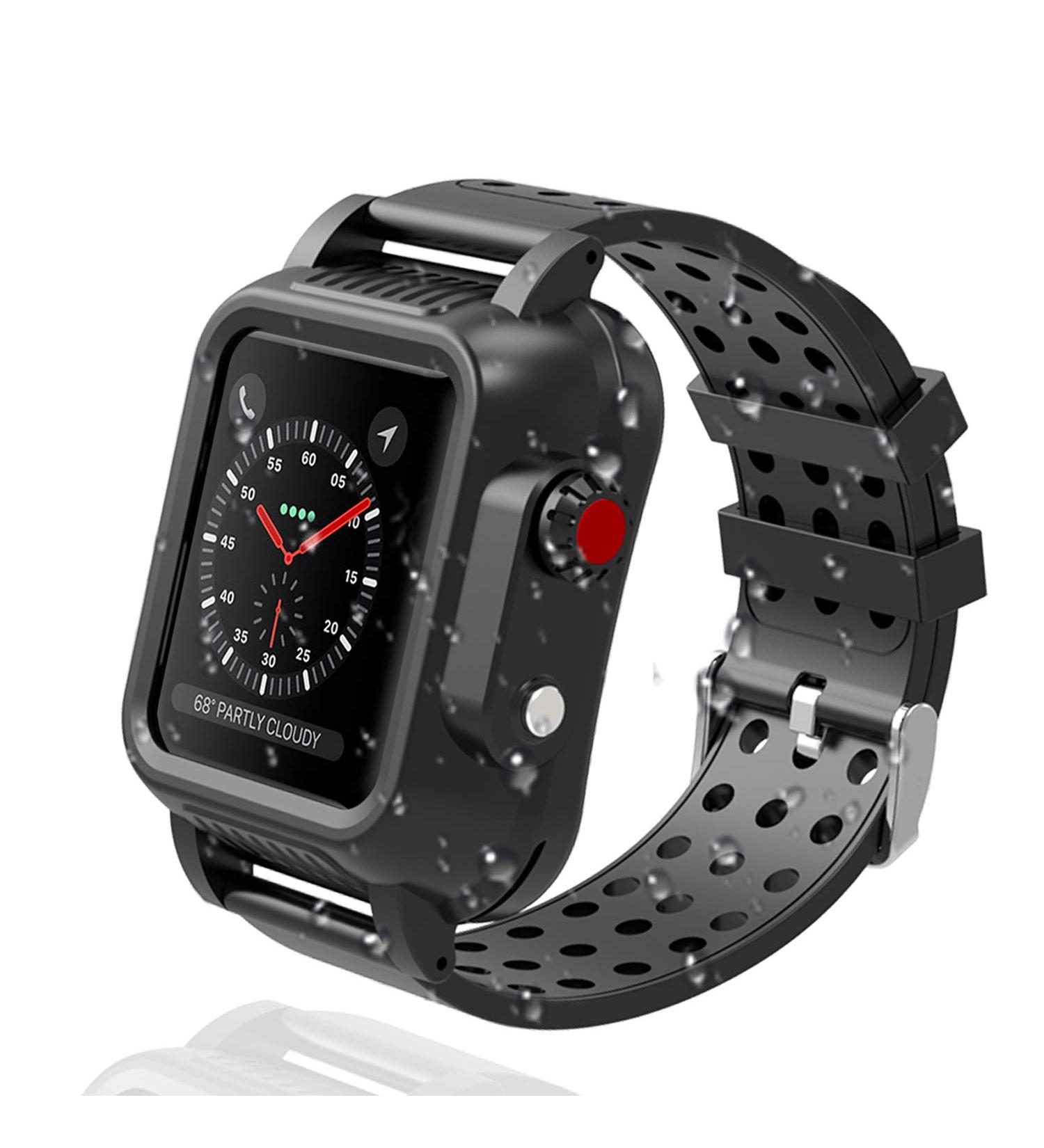 OWKEY Waterproof Apple Watch Case 42mm Series 3 with Multi-Size Bands | Built-in Screen Protector | Full Body Rugged Protection | Anti-Scratch & Shock Proof Case | 42mm Apple Watch - Buy Online on SooperMarket.com