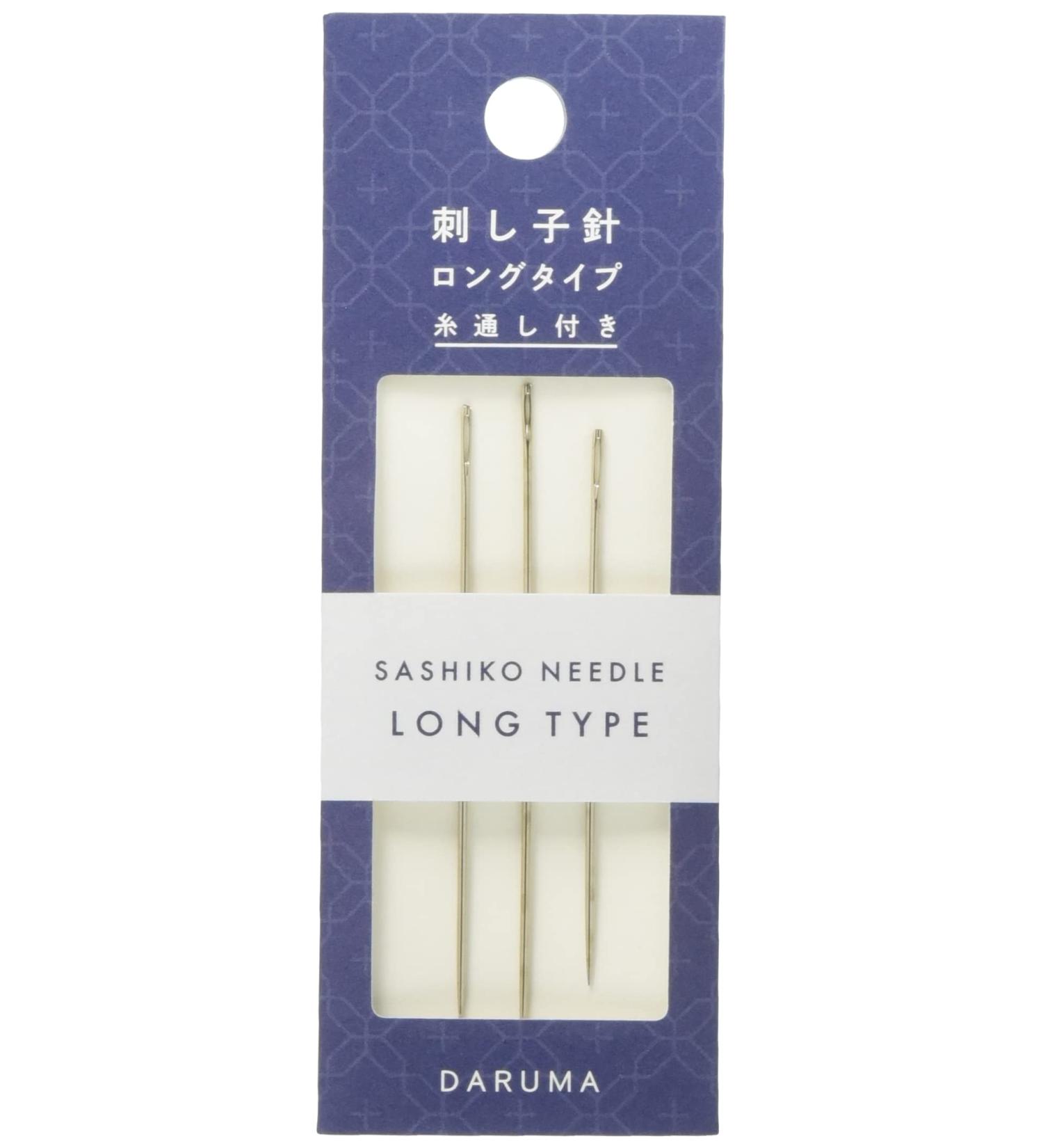 Daruma Yokota Sashiko Needle Long Type 01-8863 Set with Needle Threader - 3-Pack - Buy Online on SooperMarket.com