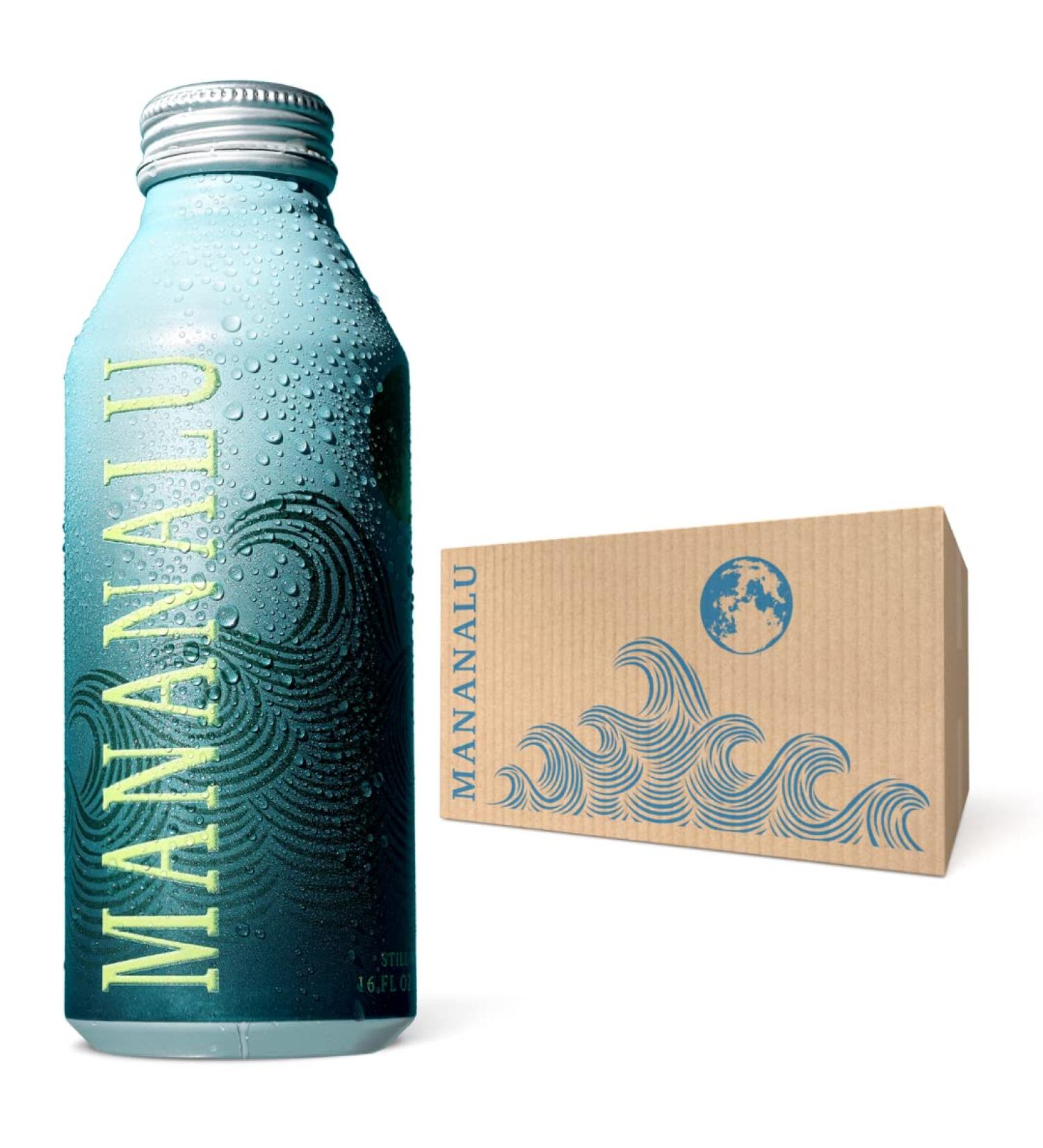 Mananalu Pure Water | Electrolyte-Infused Purified Water | 16 oz. Aluminum Bottles (12-Pack) - Buy Online on SooperMarket.com