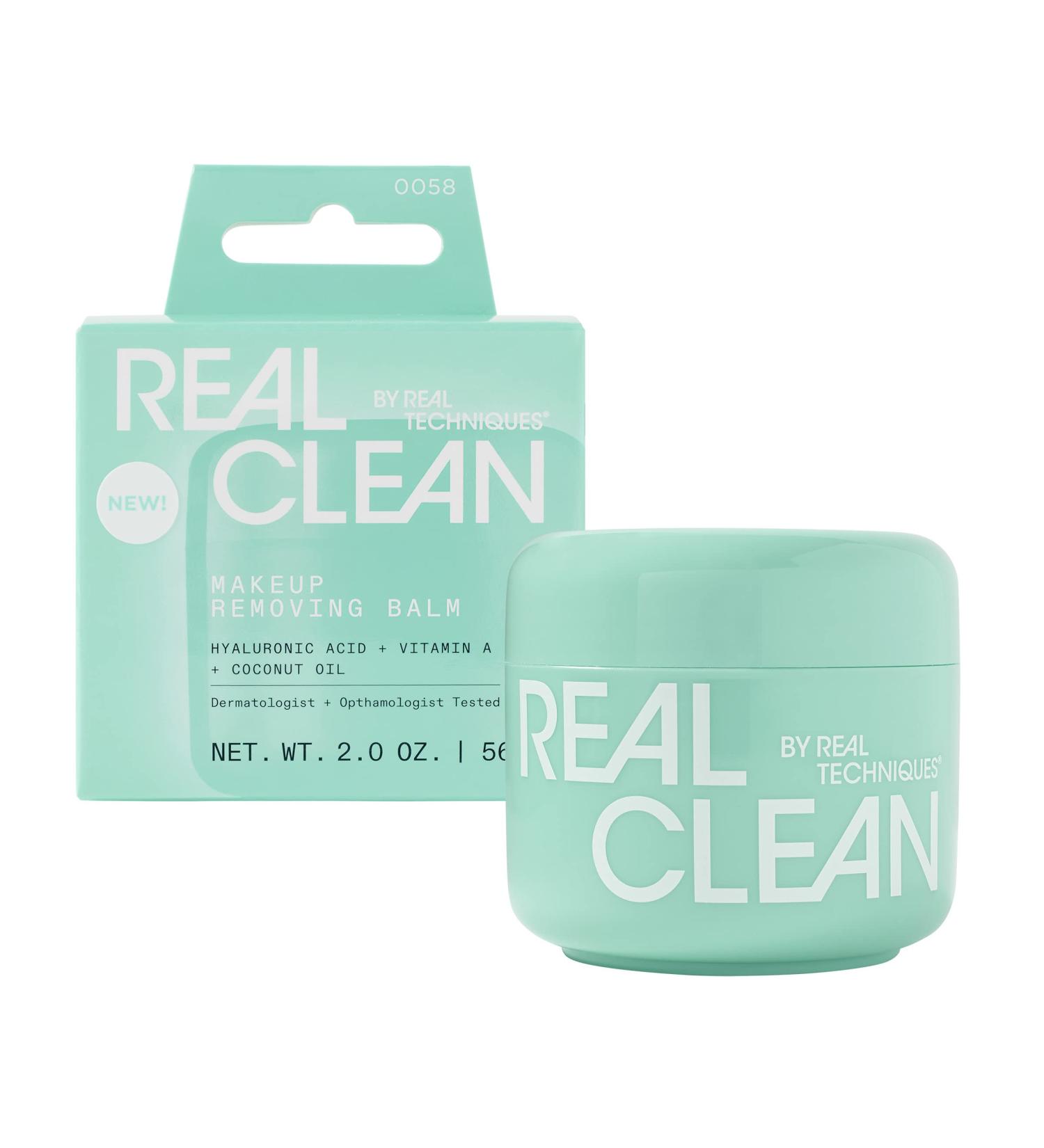 Real Techniques Makeup Removing Balm | Hydrating Cleansing Balm with Hyaluronic Acid & Vitamin A | Remove Stubborn Makeup | 2 fl. oz - Buy Online on SooperMarket.com