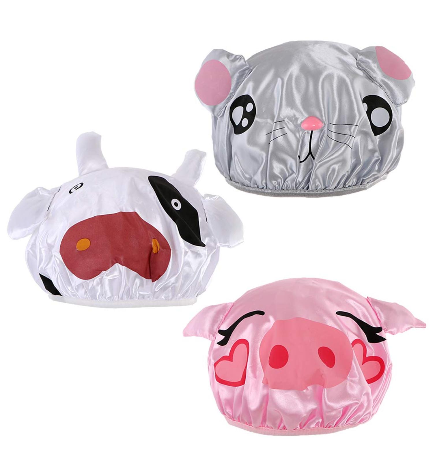 Kilofly 3pc Waterproof Reusable Kids Bath Hat Cartoon Animal Shower Caps Set - Buy Online on SooperMarket.com