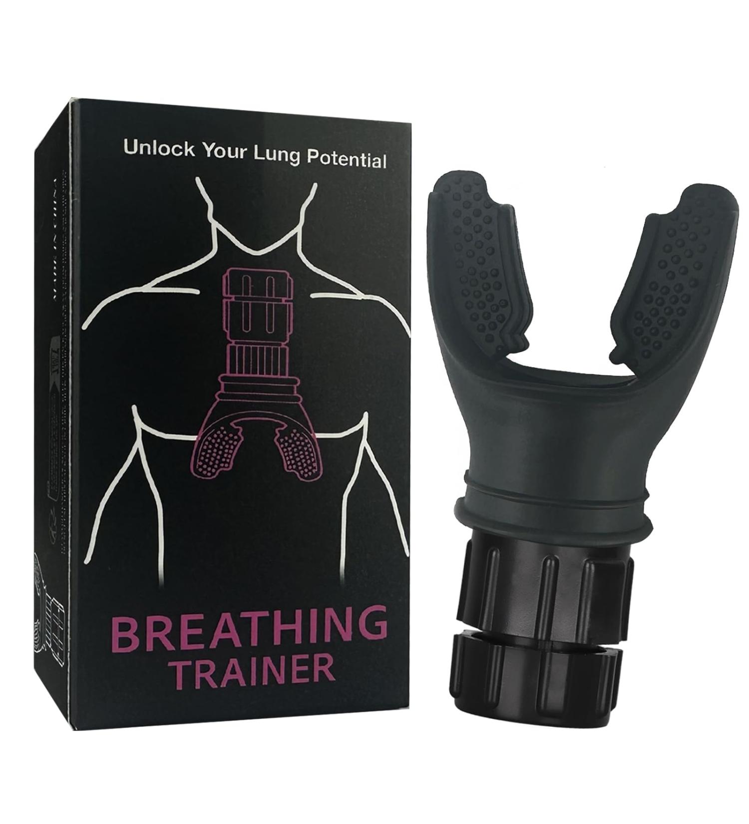 Oxyfit Breathing Lung Trainer - Oxygen Flow Breathing Trainer Lung Exerciser Device Improve Lung Capacity Handheld Lung Expansion Training Tool for Respiratory Therapy (Black) - Buy Online on SooperMarket.com