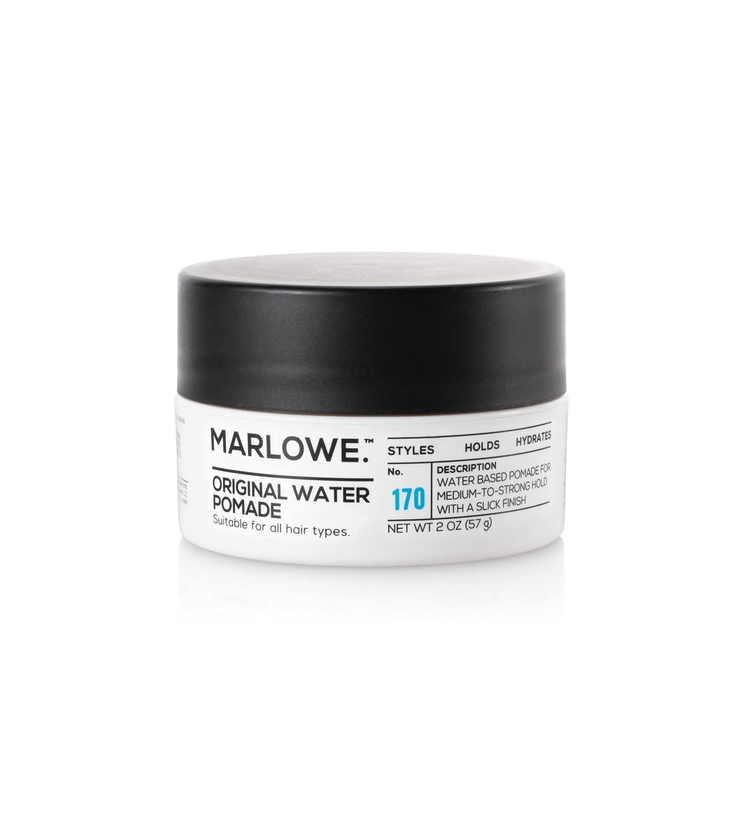 MARLOWE Original Water Pomade for Men No. 170 - 2 oz | Medium to Strong Hold, Slick Finish | Styles, Holds & Hydrates | Natural Ingredients | All Hair Types - Buy Online on SooperMarket.com