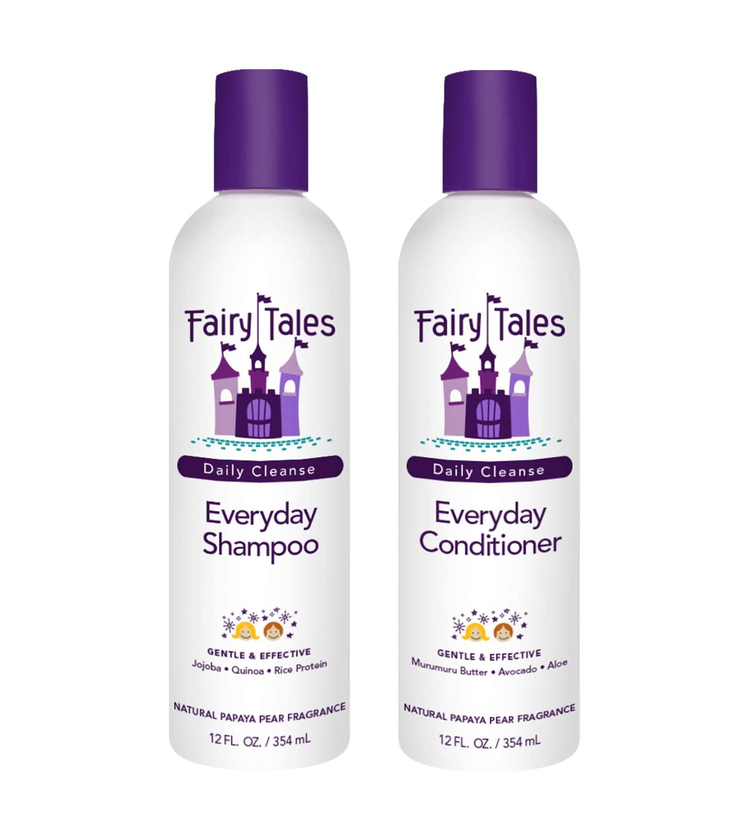 Fairy Tales Daily Cleanse Kids Shampoo + Conditioner Set - Gentle Natural Defining Formula | Tangle-Free, Moisturizing, Paraben-Free - 12 oz Each - Buy Online on SooperMarket.com
