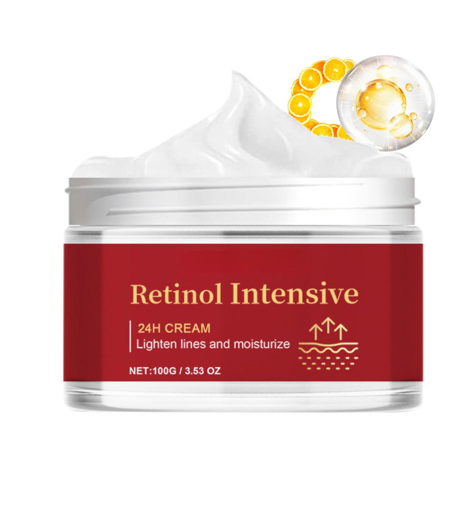 Retinol Cream for Face with Retinol & Hyaluronic Acid Anti-Aging Retinol Cream Natural Anti Aging & Wrinkle Day & Night Face Cream for Women and Men Brighten & Hydrate Skin for All Skin Types 100g - Buy Online on SooperMarket.com