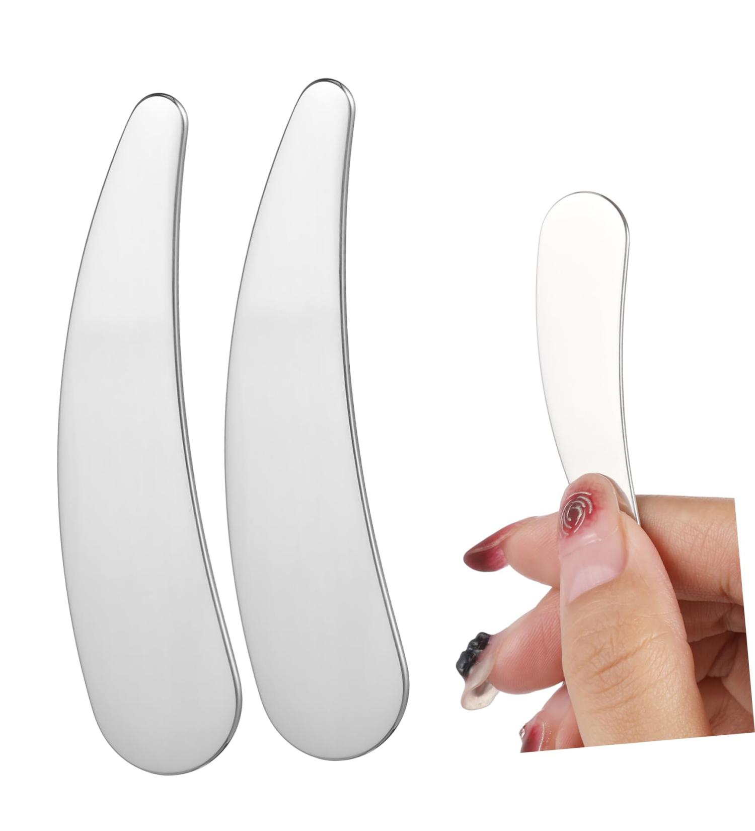 BELLIFFY 2pcs Cosmetic Spatula Make up Spatula Tool Makeup Spatulas Facial Spatula Cream Rod Stainless Steel - Buy Online on SooperMarket.com
