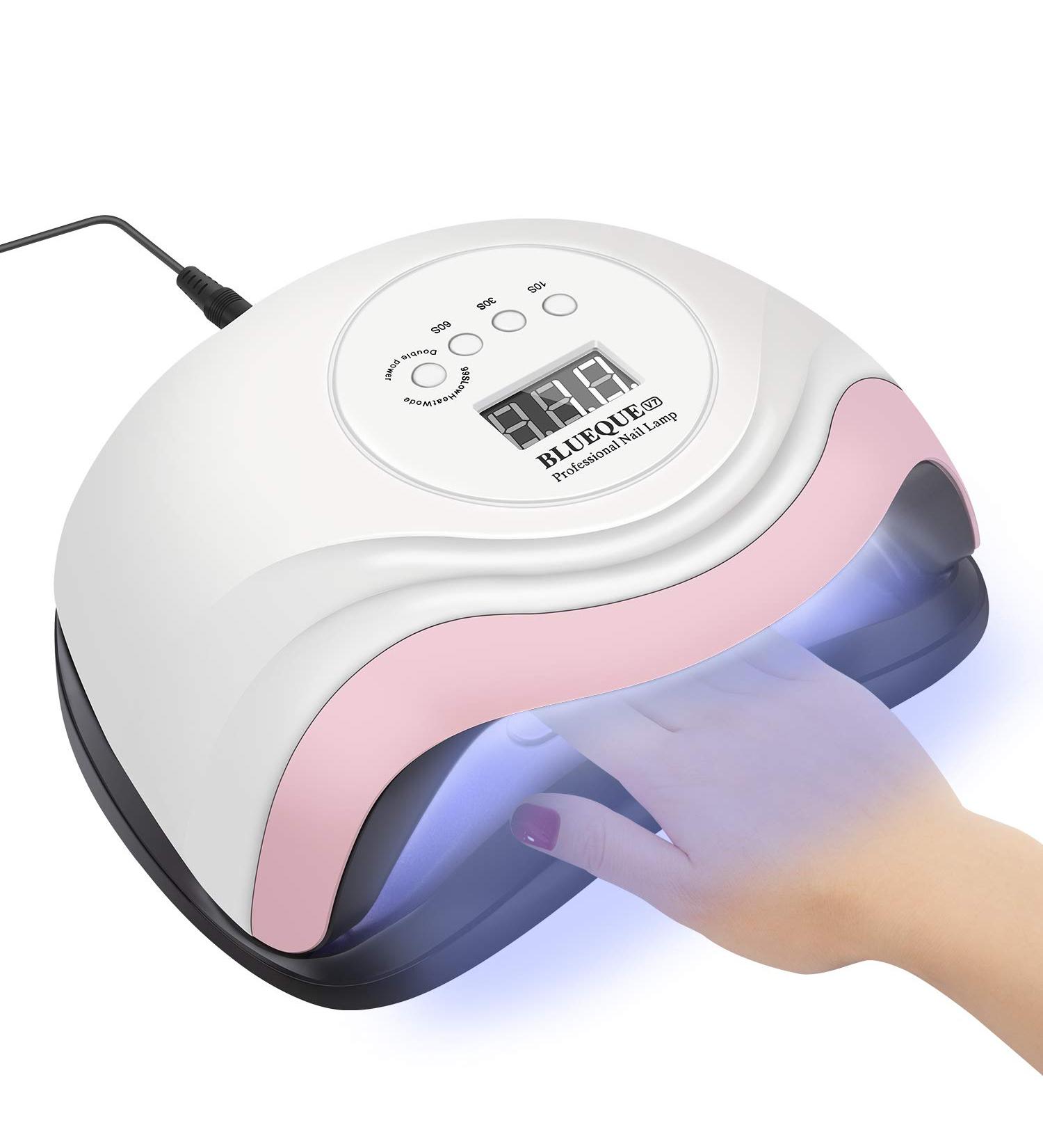 168W UV LED Nail Lamp for Fast Gel Nail Drying - Professional Salon Tool with 4 Timer Settings - Auto Sensor for Fingernail and Toenail - 1 Count - Buy Online on SooperMarket.com