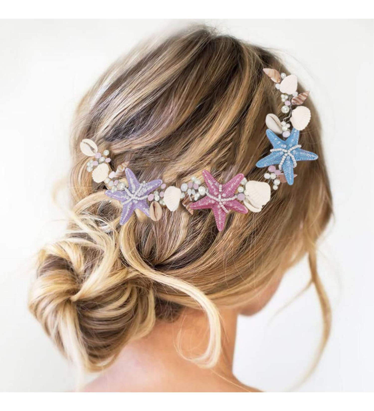 Brishow Starfish Bride Wedding Hair Vine - Beach Bridal Hair Accessories - Buy Online on SooperMarket.com