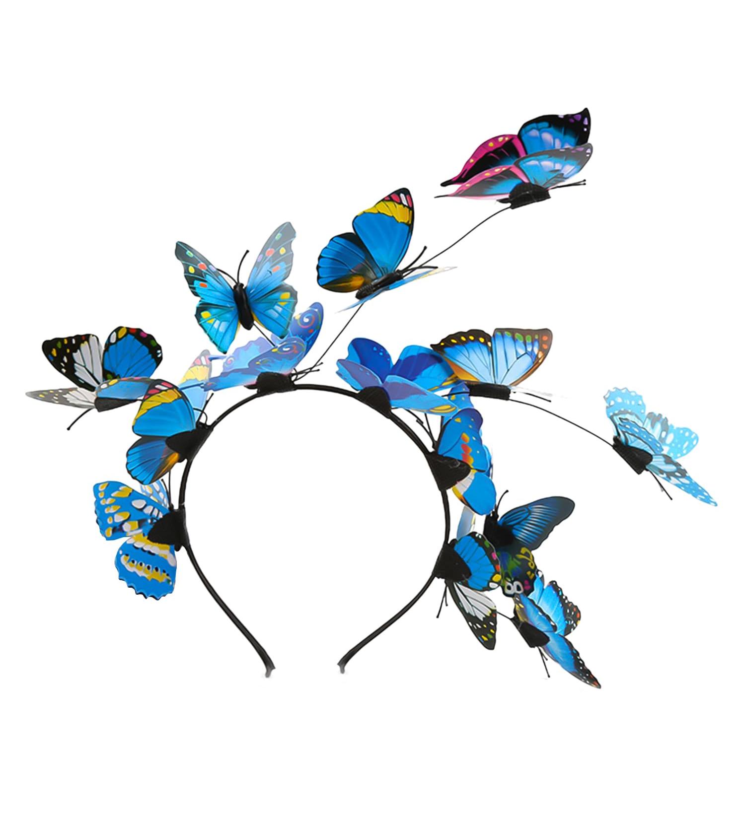 Bohue Butterfly Headbands Antenna Headband Butterfly Hairband Butterfly Fascinator Hat Hair Accessories for Woman Girls Kids (Blue) - Buy Online on SooperMarket.com