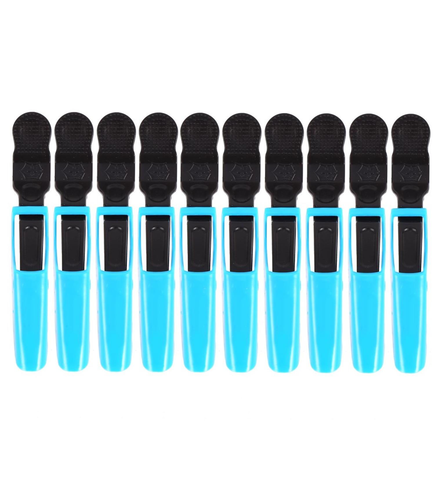 Hairdressing Clip For Women Plastic Clamp Hair Styling Non Slip Clips Grip Accessory (10 pcs-Blue) - Buy Online on SooperMarket.com