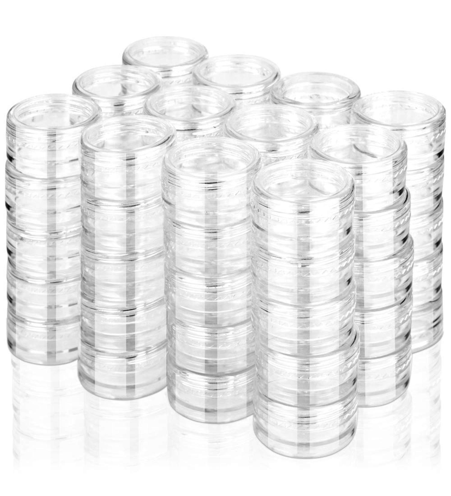 60Pcs Cosmetic Containers HNYYZL 3 Gram Clean Plastic Jar Travel Sample Empty Container for Lotion Eye Shadow Nails Powder Jewelry and Creams Sample Make-up Storage(Transparent 3ML) - Buy Online on SooperMarket.com