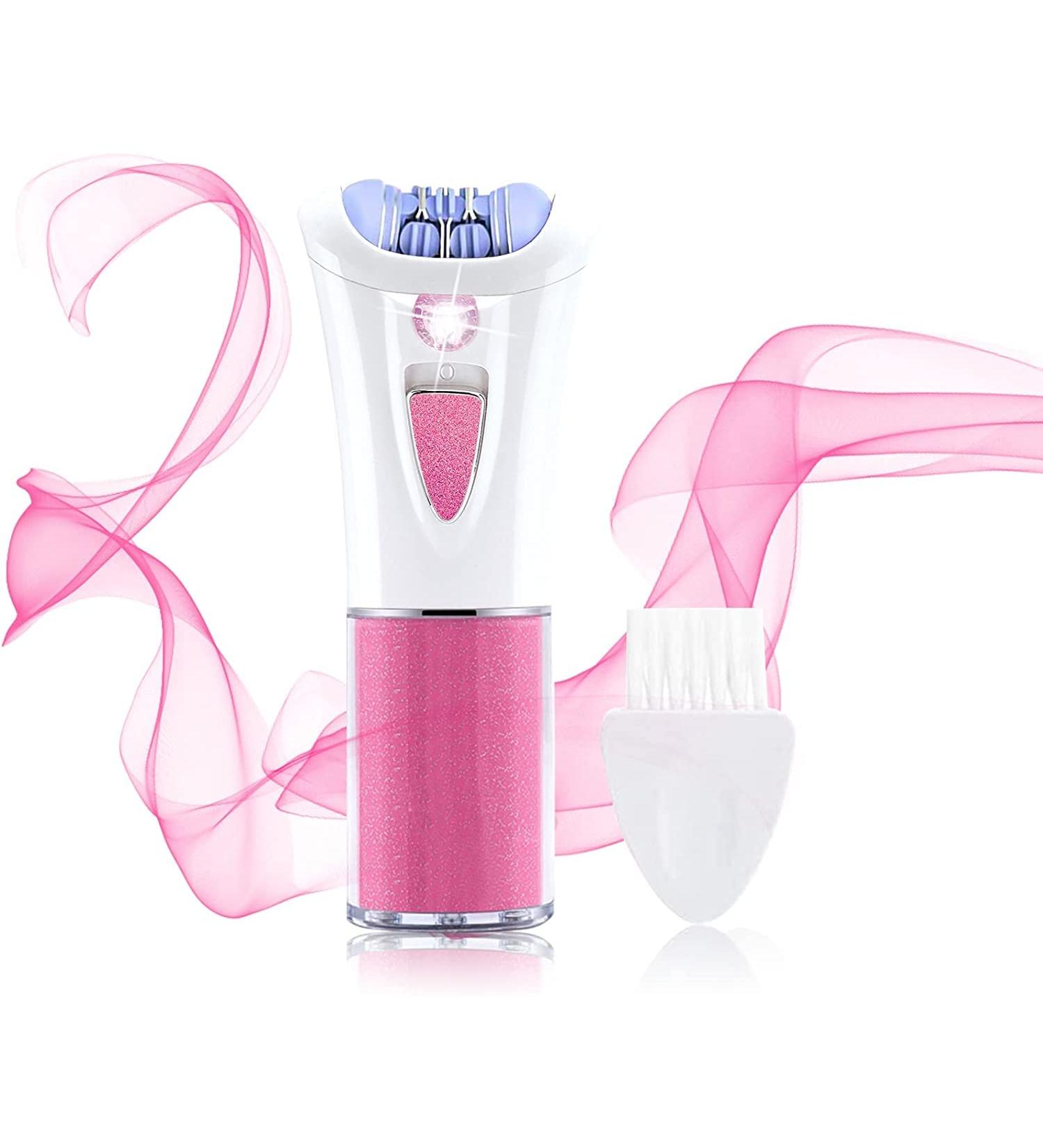 Portable Smooth Glide Epilator for Women - Cordless Electric Facial Hair Removal and Peach Fuzz Remover for Bikini, Face, Arms, Legs, Armpits - Gentle and Sensitive Skin Care - Buy Online on SooperMarket.com