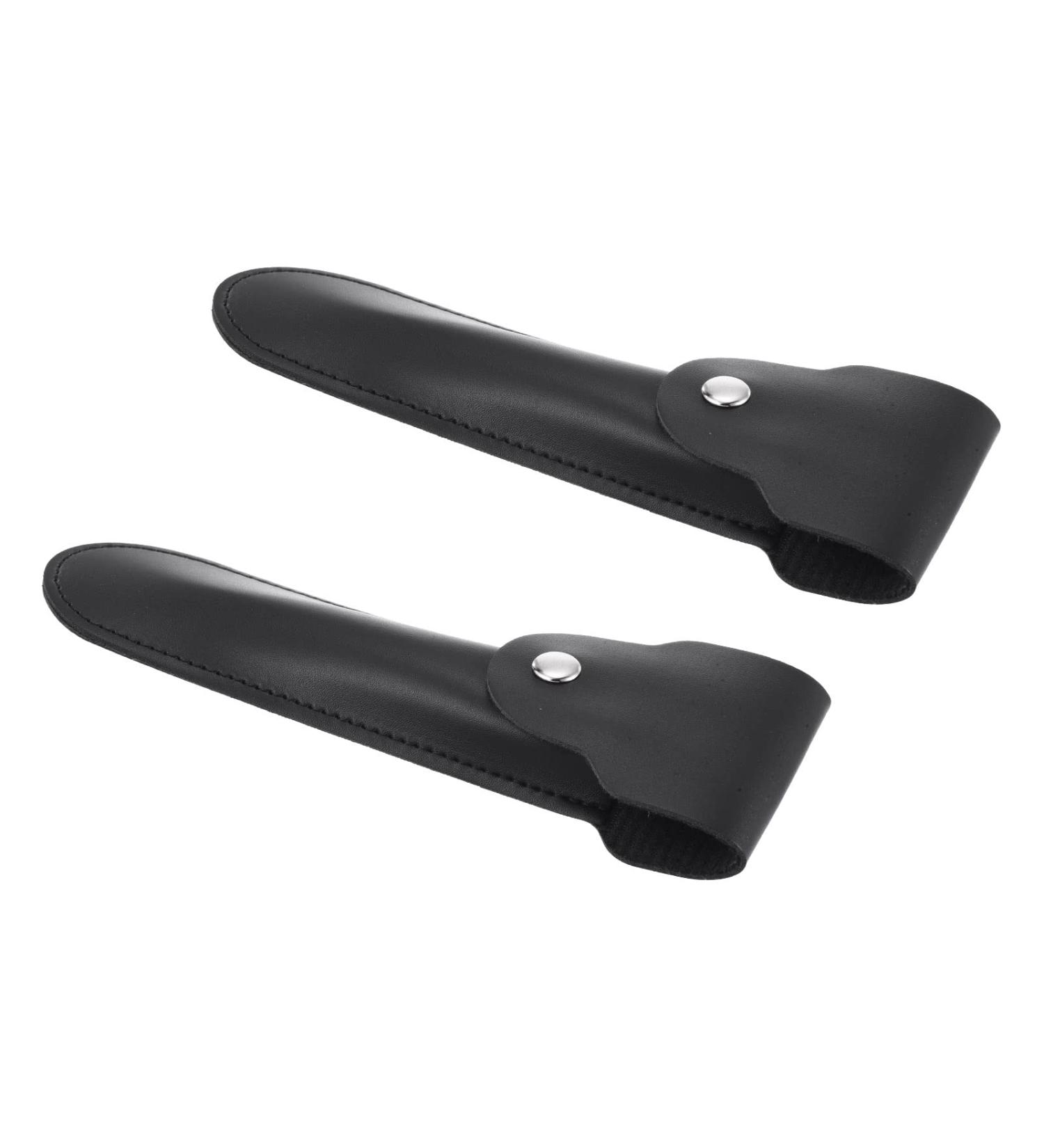 PATIKIL Leather Razor Protective Case - 2 Pack Double Edge Razor Sheath for Travel | Stylish & Durable Black Shaving Protector - Buy Online on SooperMarket.com