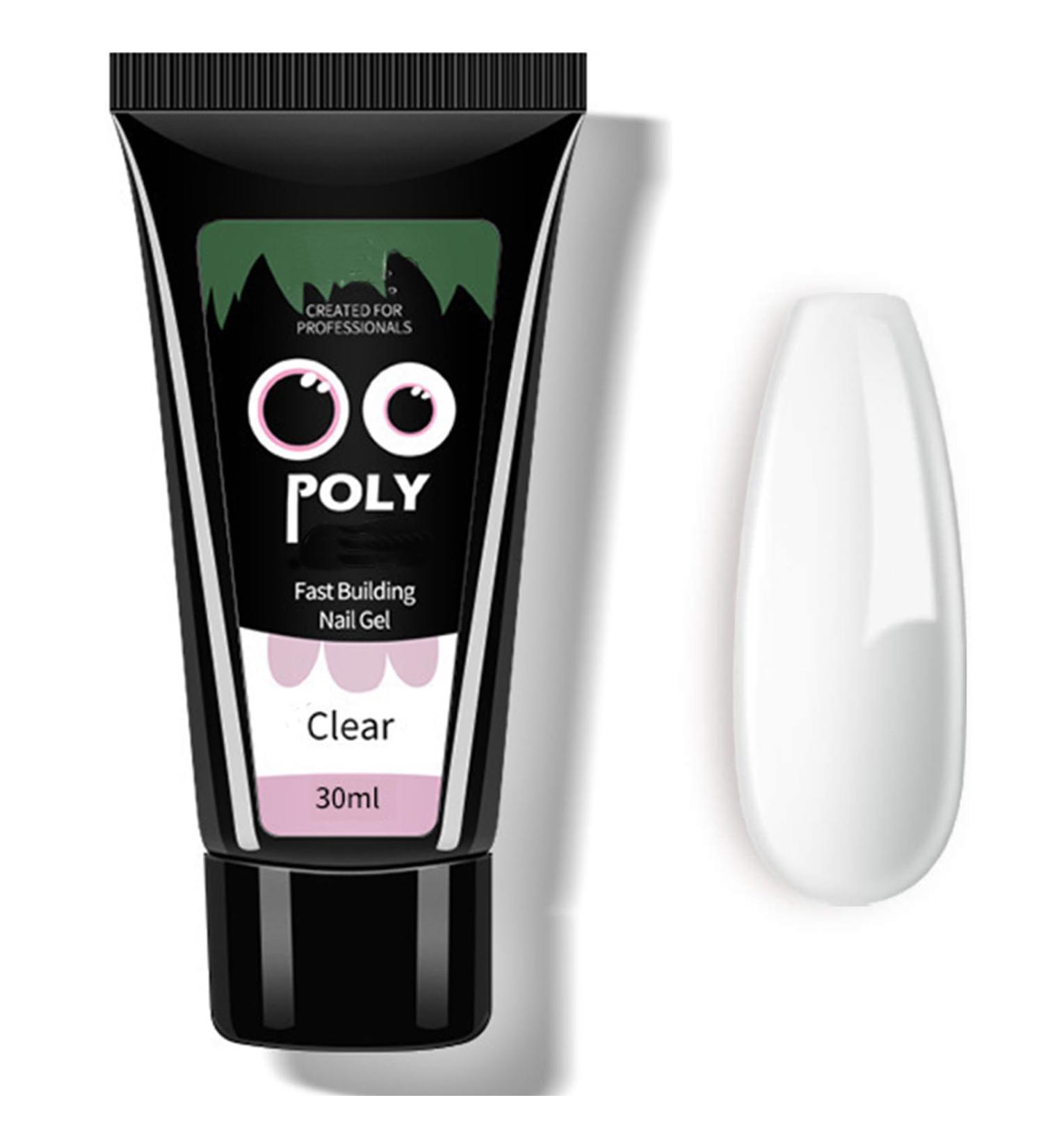 Nude Pink Poly Gel Nail Builder 30ml - Clear Polygel for Nail Extensions & French Manicures - Beginner-Friendly Nail Enhancement for Women - Buy Online on SooperMarket.com
