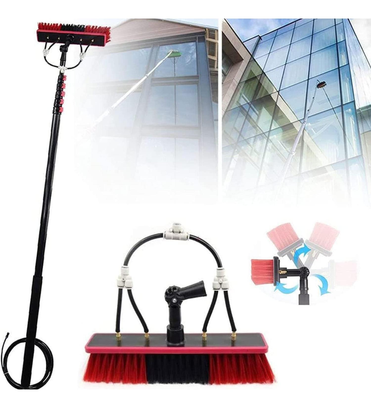 Window Cleaning Kit with Extension Pole Water Fed Pole Brush System Telescopic Window Cleaning Tools 12-39 Feet Extendable pole with 55cm Brush 55cmbrush-24FT/7.2M 35cm Brush Head 8M/27FT - Buy Online on SooperMarket.com