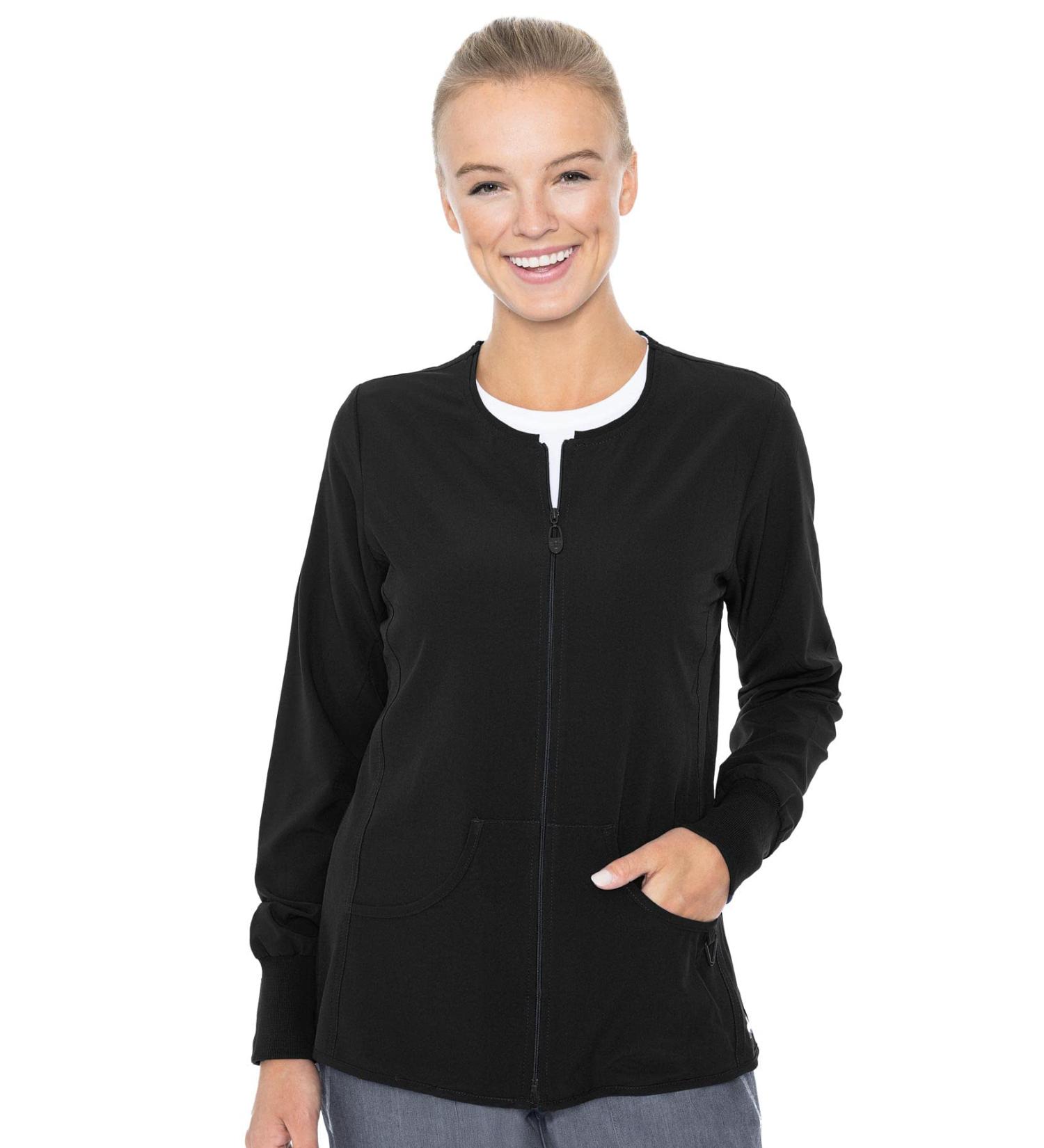 Med Couture Women's Active Collection Warm Terrain Warm Up Jacket - Medium, Black - Buy Online on SooperMarket.com