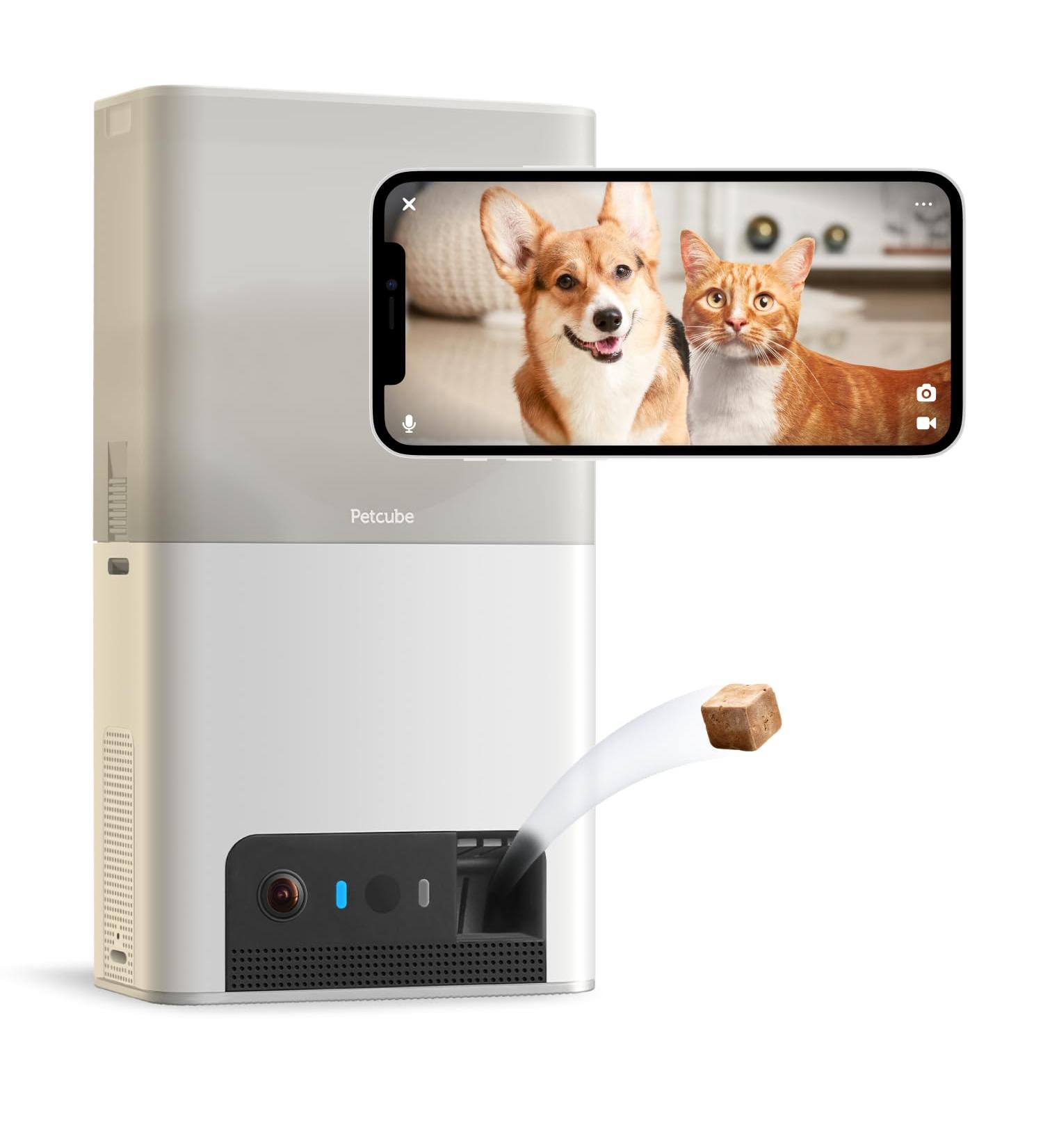 Petcube Bites 2 Lite - Interactive WiFi Pet Camera & Treat Dispenser with Sound Alerts - Buy Online on SooperMarket.com