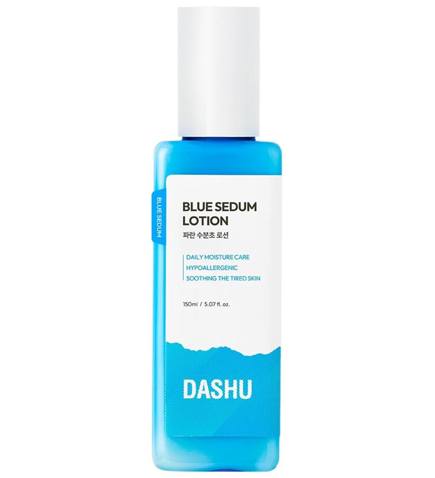 DASHU Boy Blue Sedum Lotion - Korean Day & Night Face Moisturizer with 8 Hyaluronic Acids | Hydrating Barrier Repair Lotion for Men 5.07 fl oz - Buy Online on SooperMarket.com